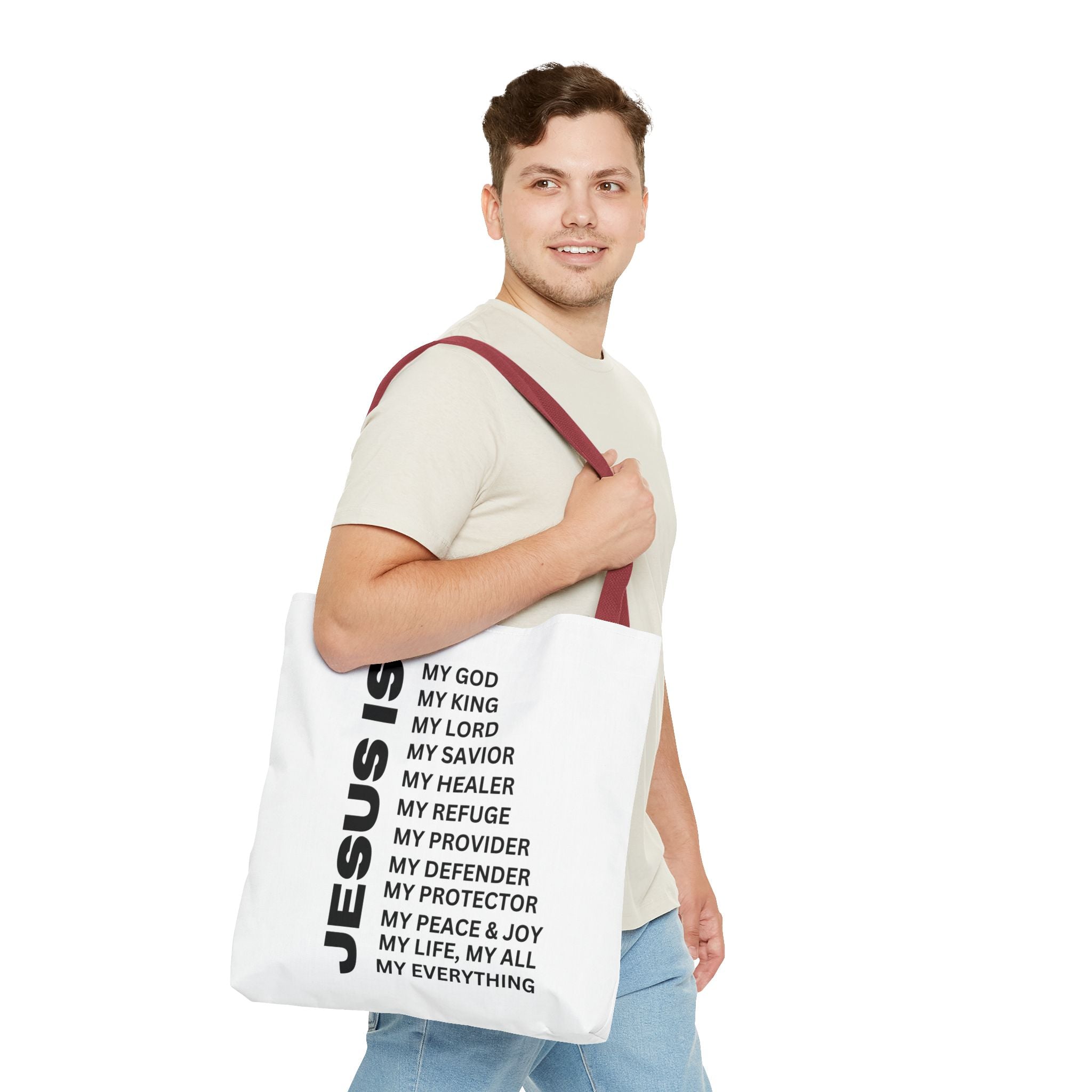 Christian JESUS IS Tote Bag - White