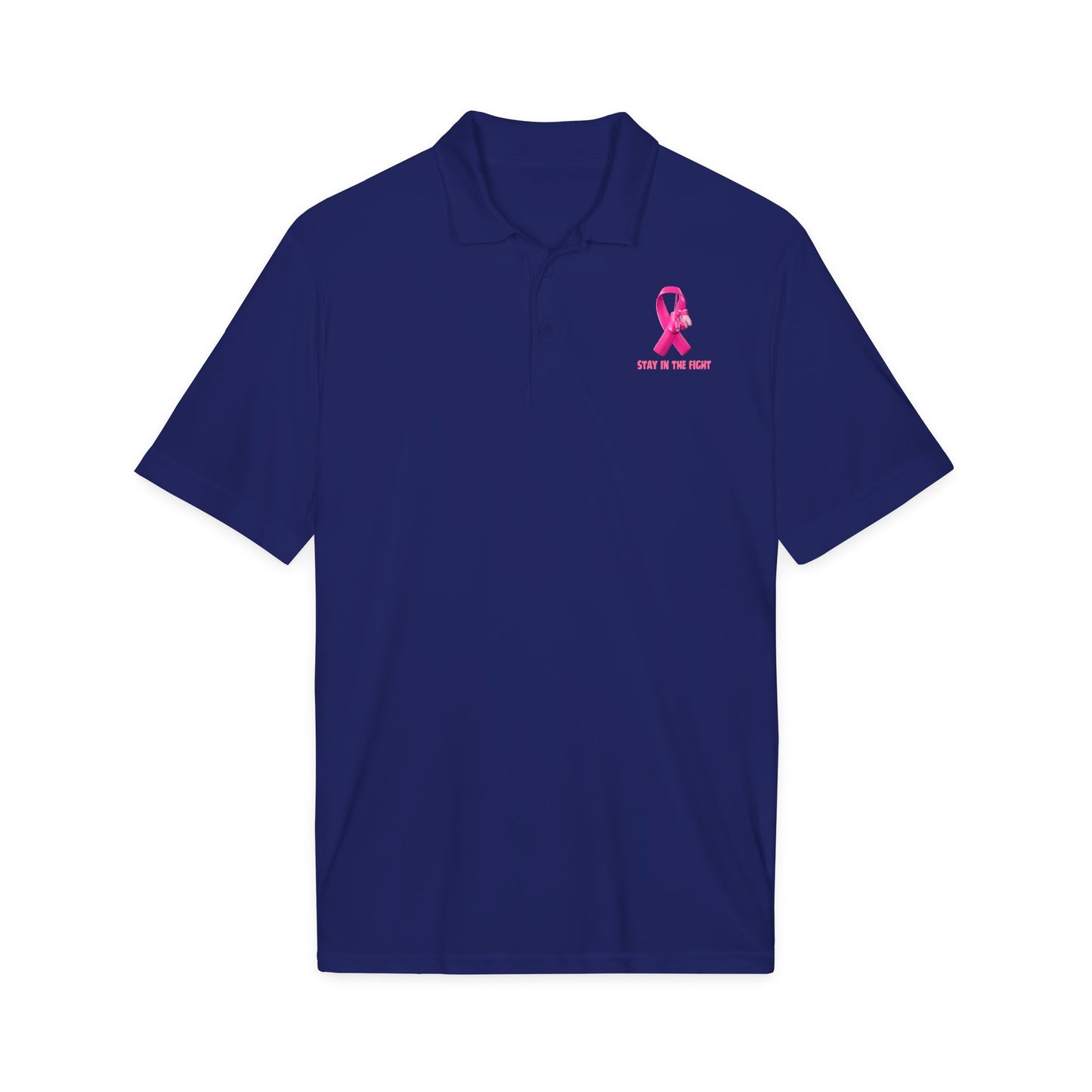 Breast Cancer Pink Ribbon “Stay in the Fight” Polo