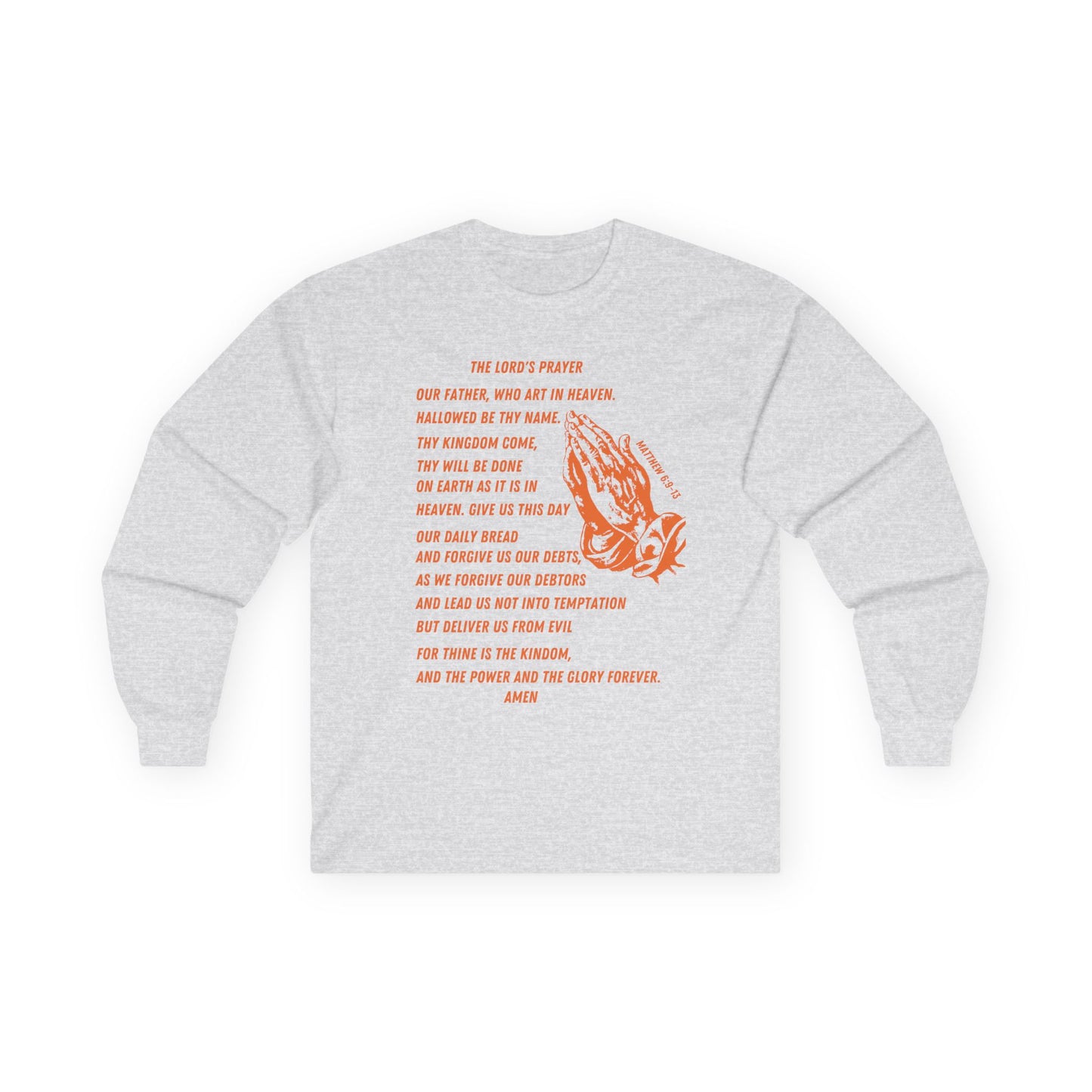 The Lord's Prayer Long Sleeve Tee - Orange