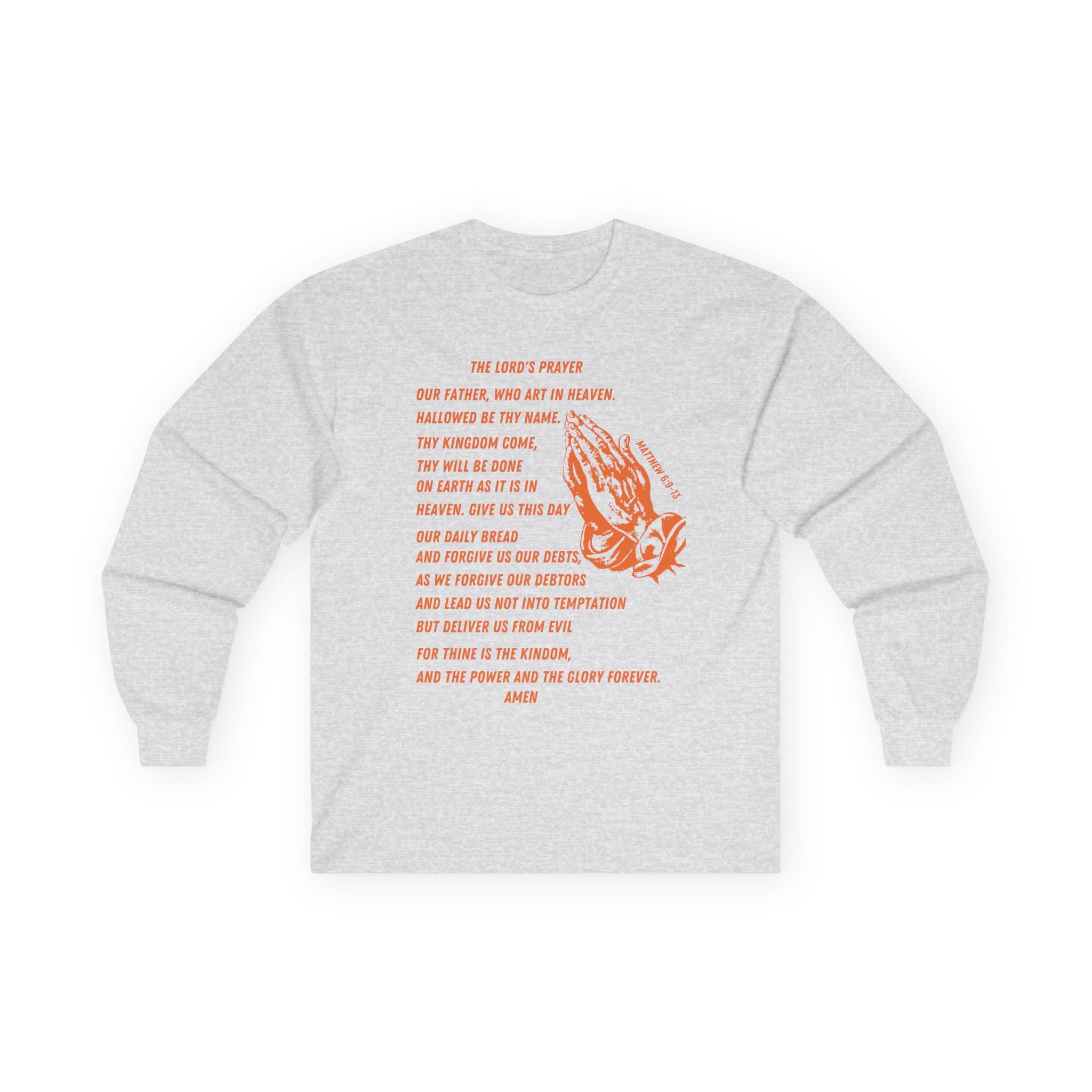The Lord's Prayer Long Sleeve Tee - Orange