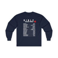 Bible Emergency Numbers Long Sleeve Tee - White