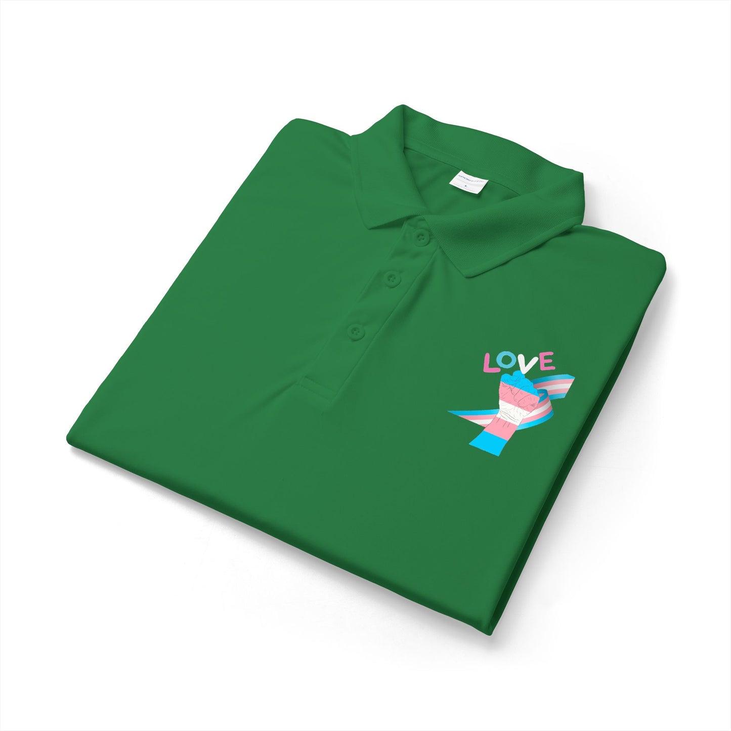 Trans Pride Fist Love Polo