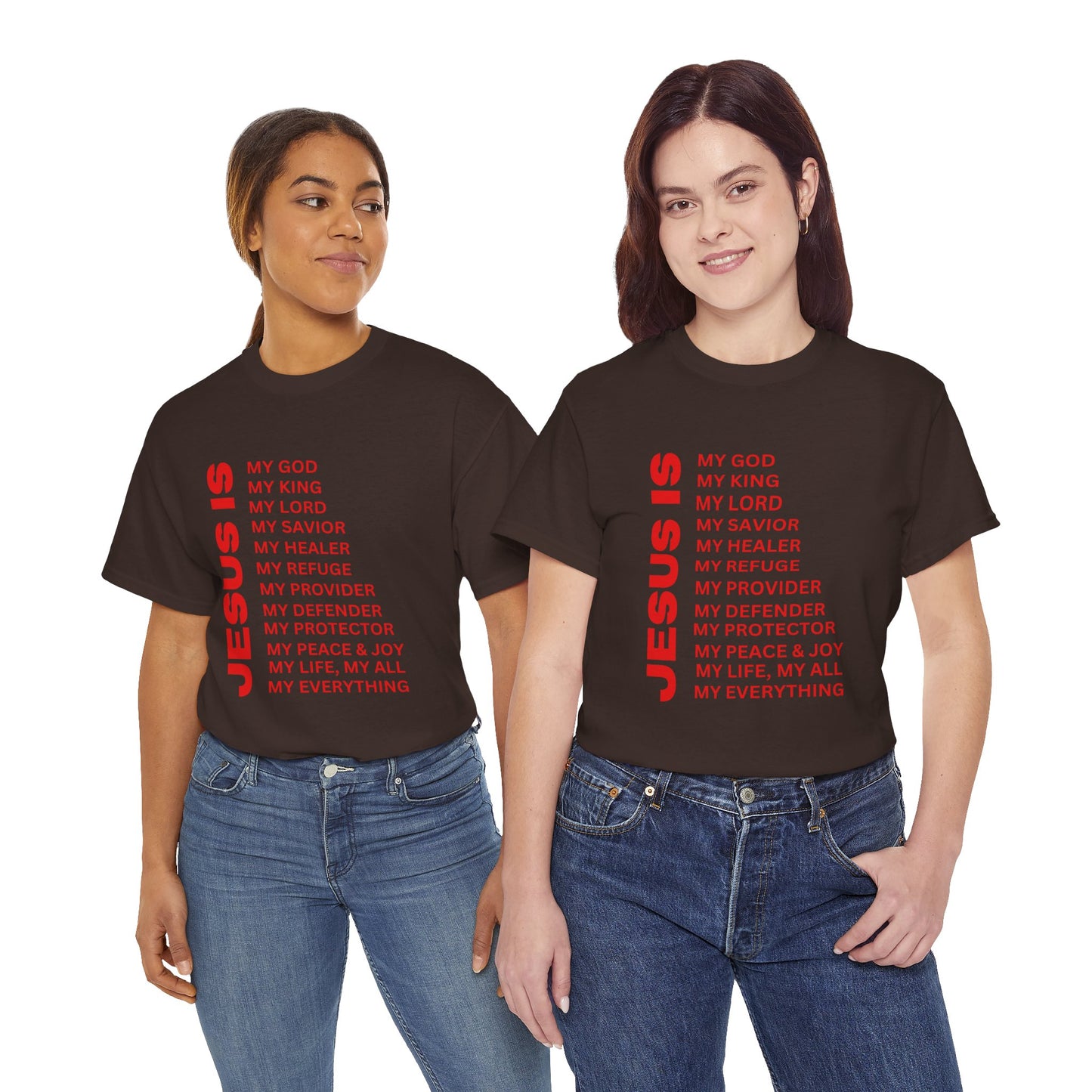 Christian JESUS IS T-Shirt - Red
