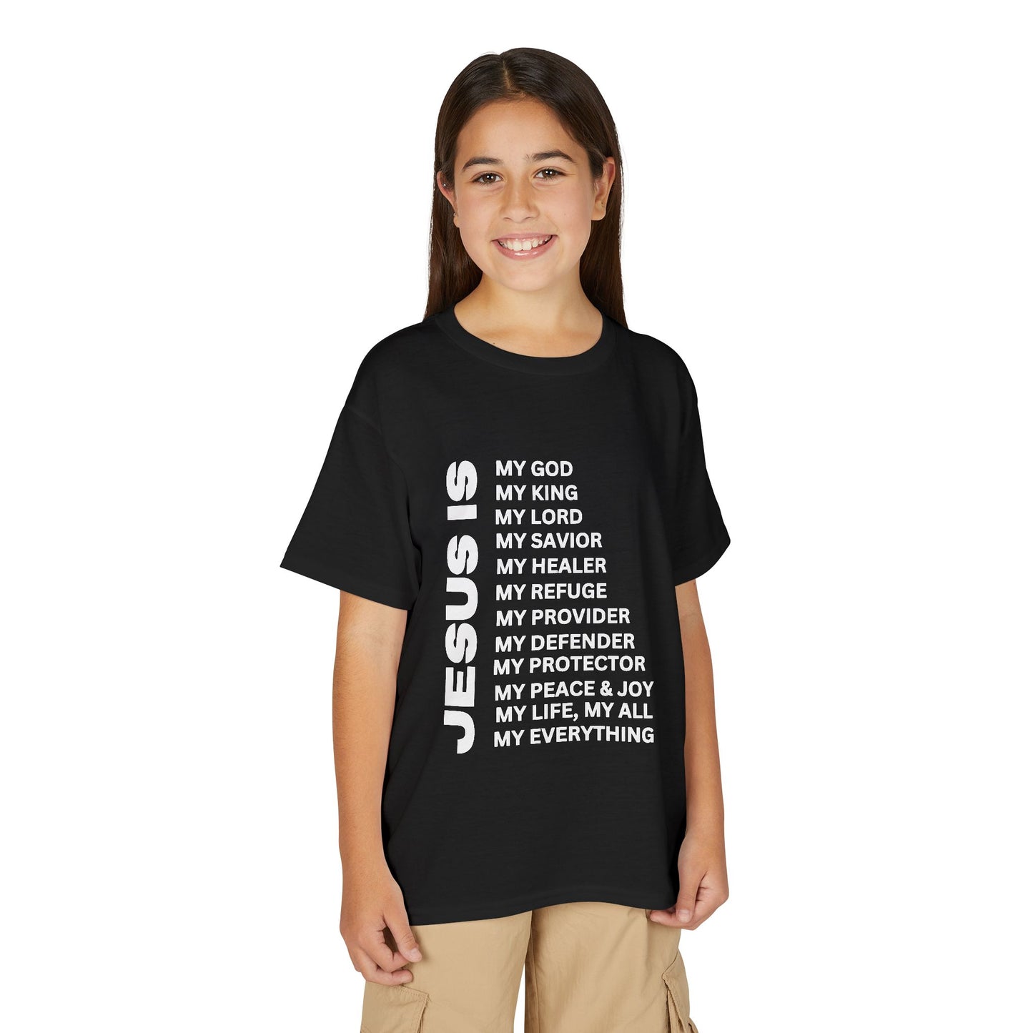 Christian JESUS IS Youth Short Sleeve - White