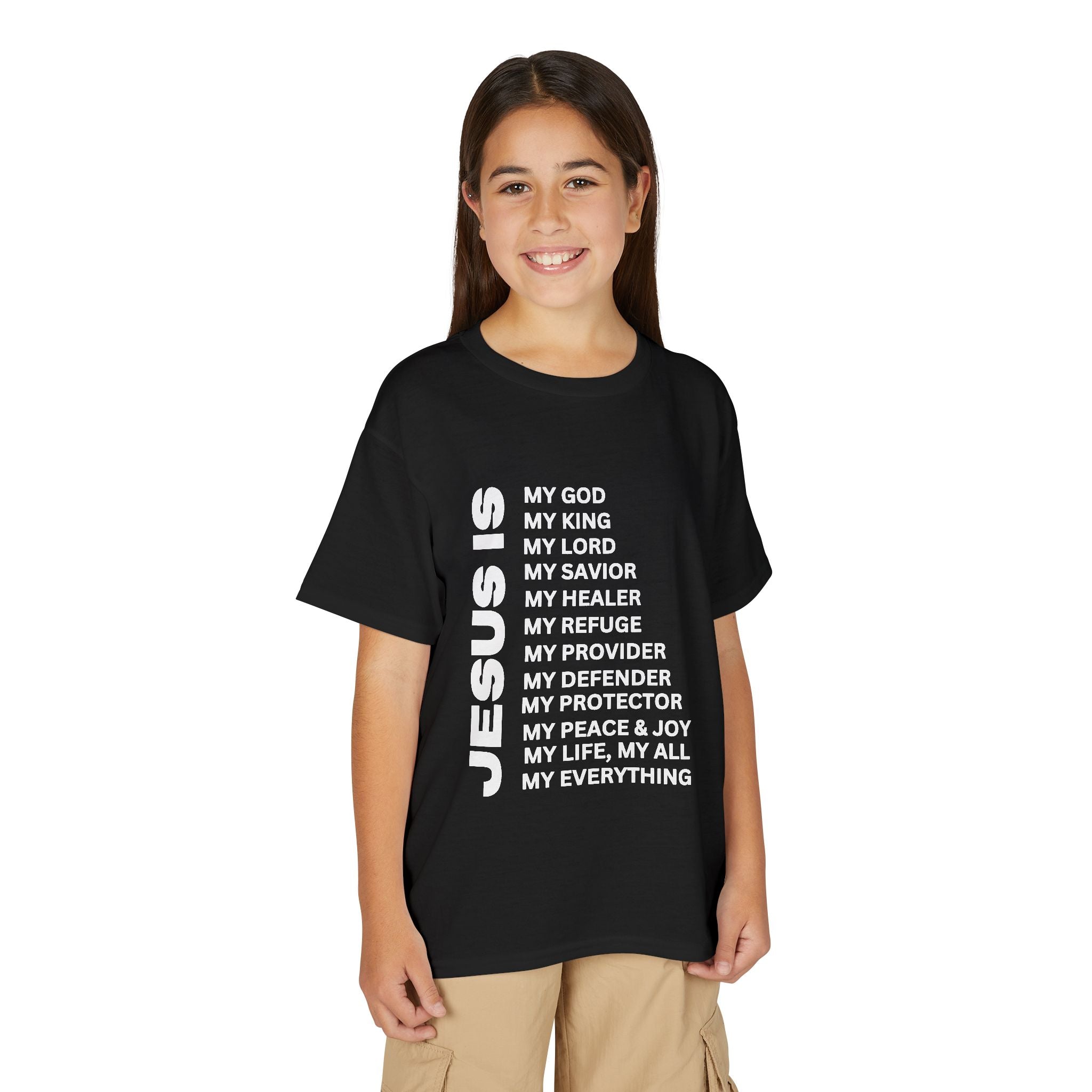 Christian JESUS IS Youth Short Sleeve - White