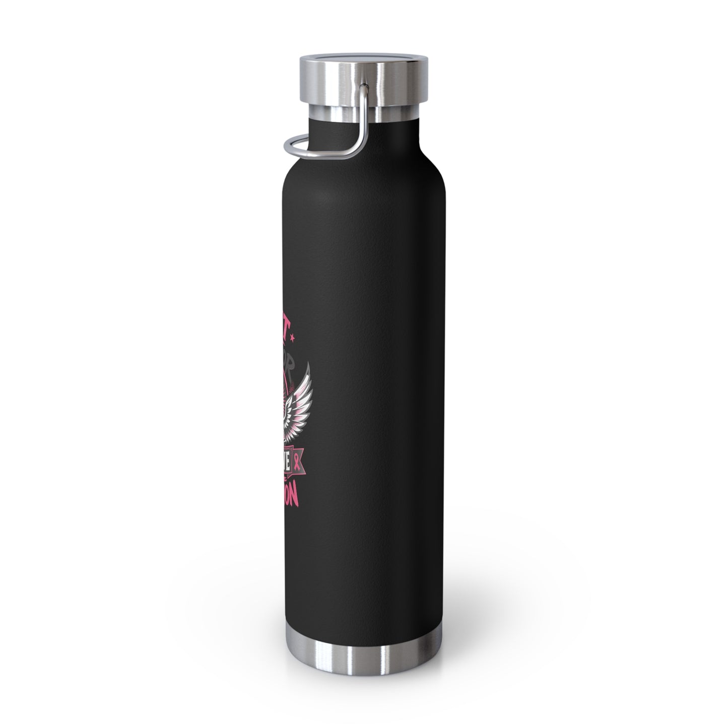Fight Warrior Survive Champion Pink Ribbon 22oz Insulated Water Bottle