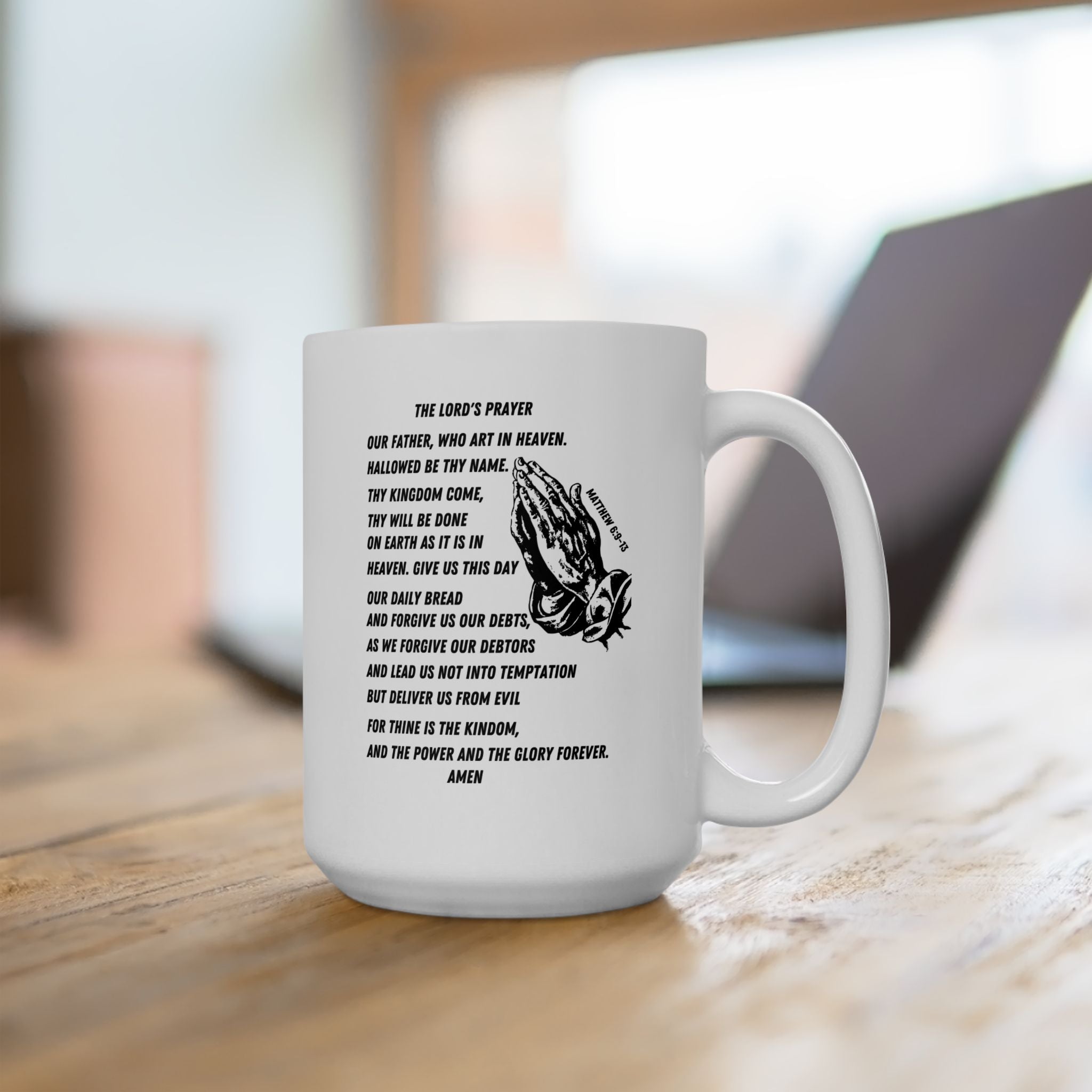 The Lord's Prayer White Coffee Mug (11oz/15oz)
