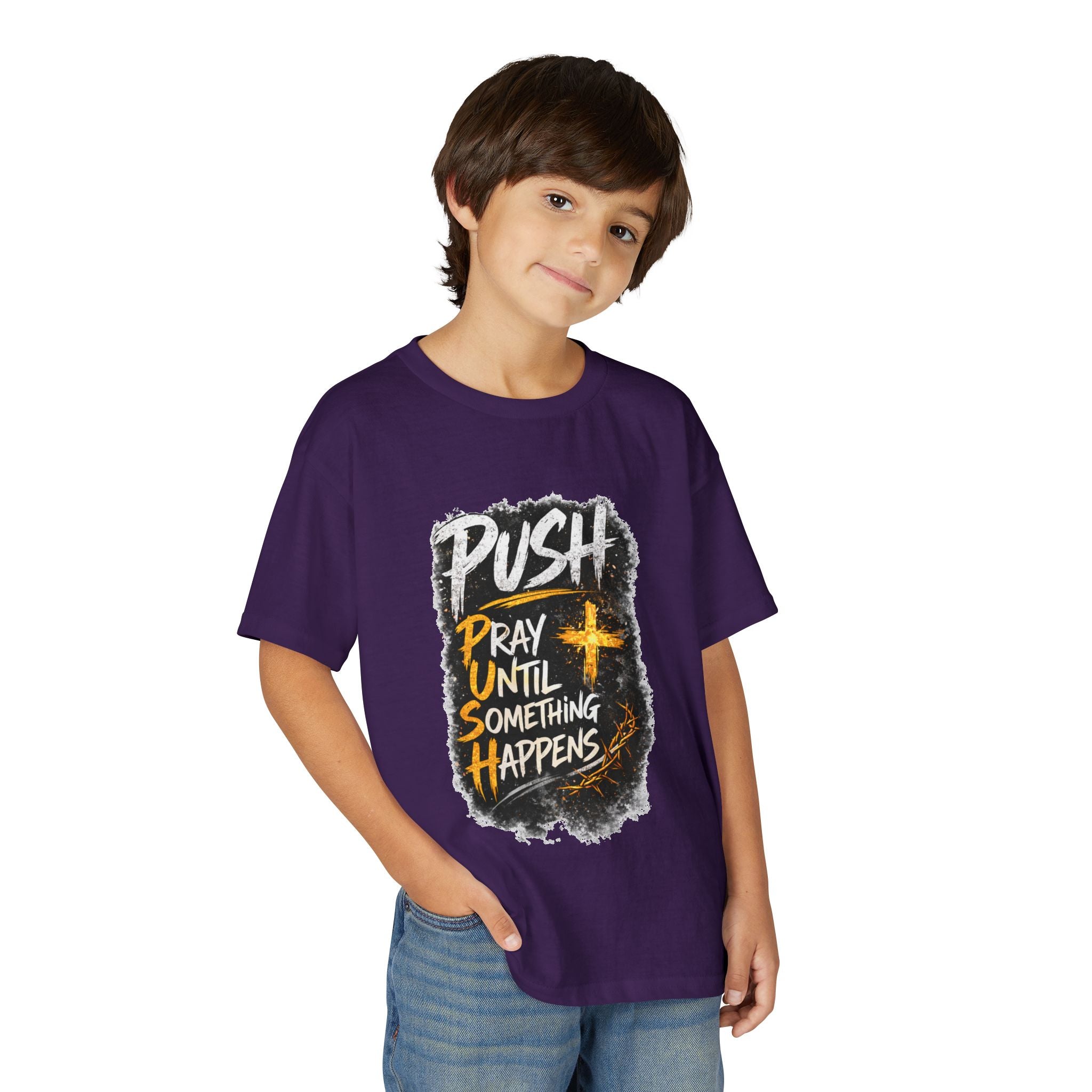 "Push: Pray Until Something Happens" Youth T-shirt