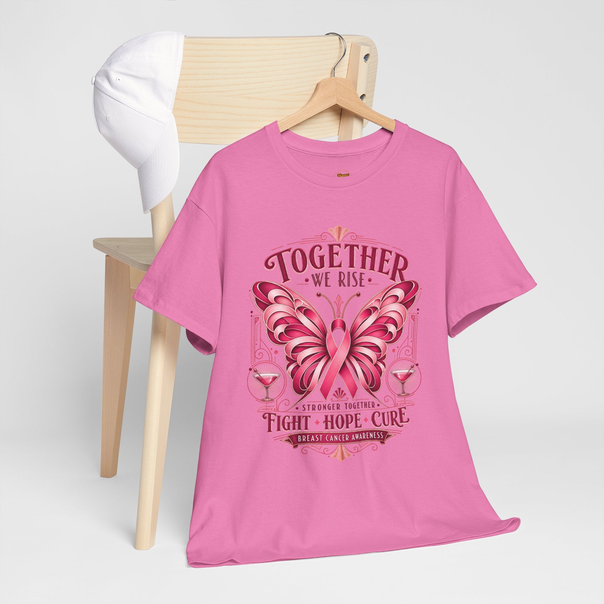 Together We Rise Breast Cancer Awareness T-Shirt — Fight Hope Cure Tee