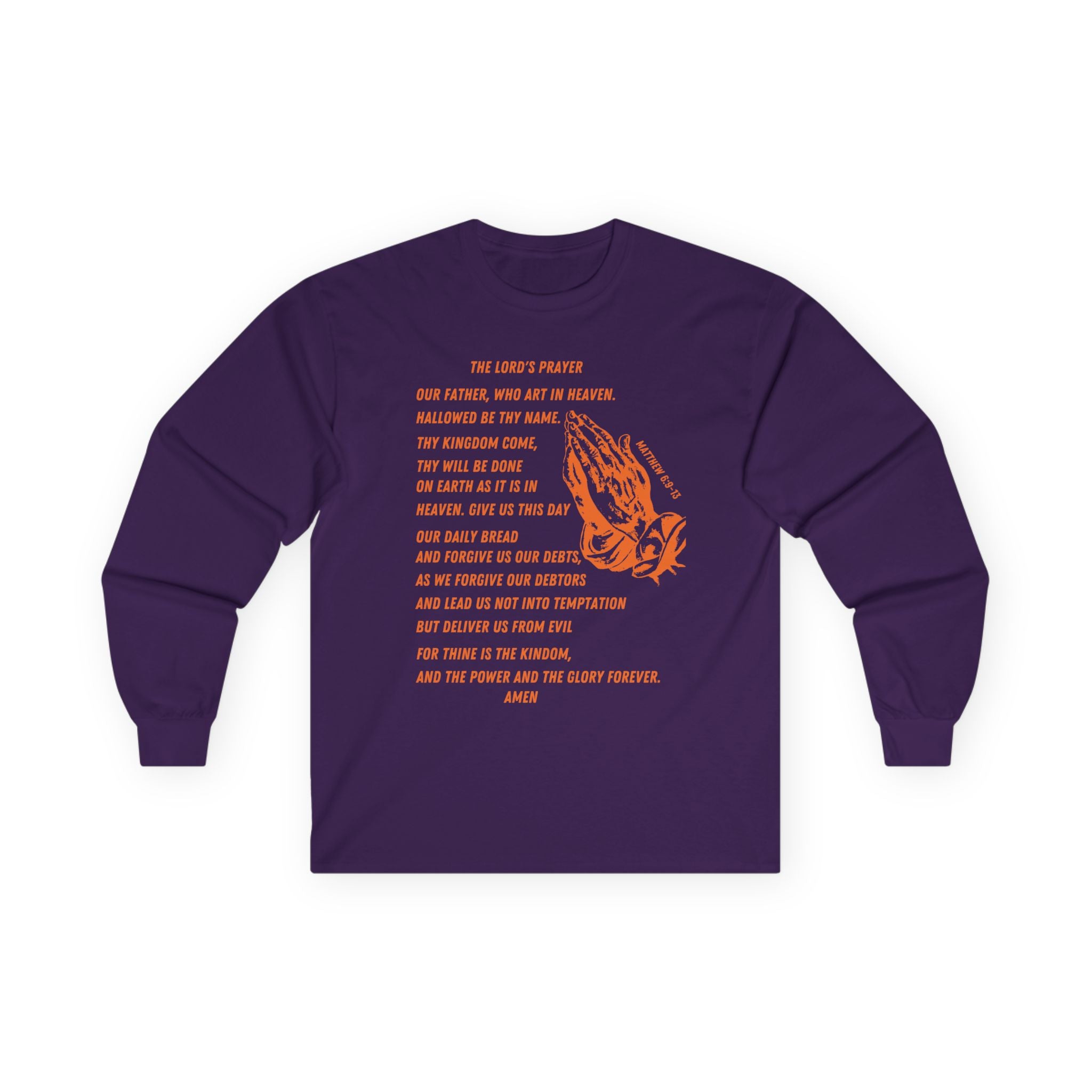 The Lord's Prayer Long Sleeve Tee - Orange