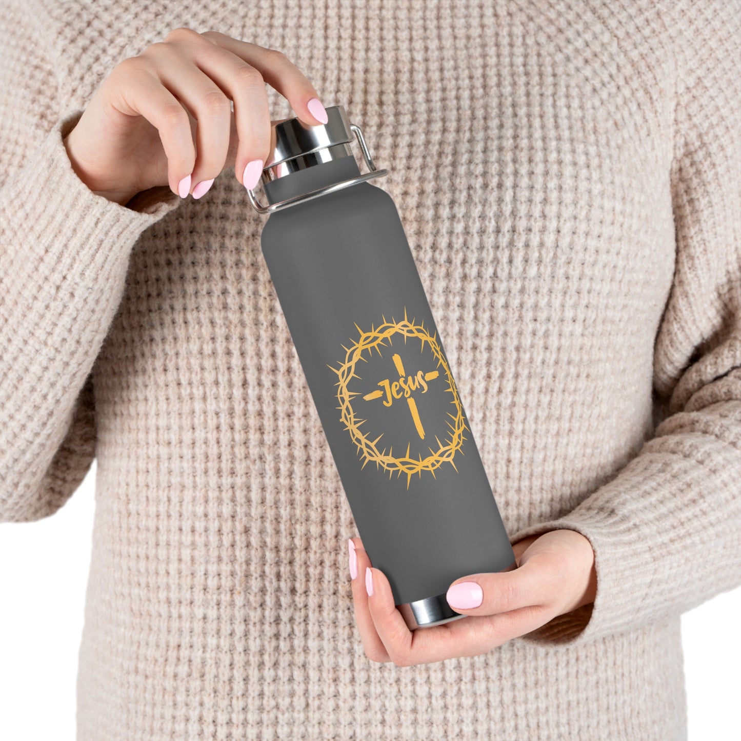 Jesus Crown of Thorns 22oz Insulated Water Bottle