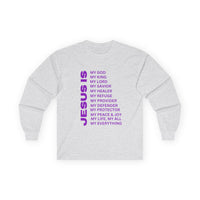 Christian JESUS IS Long Sleeve - Purple