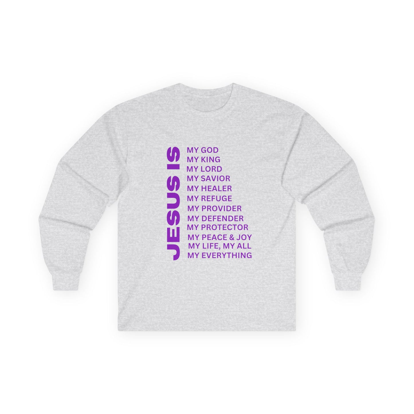 Christian JESUS IS Long Sleeve - Purple