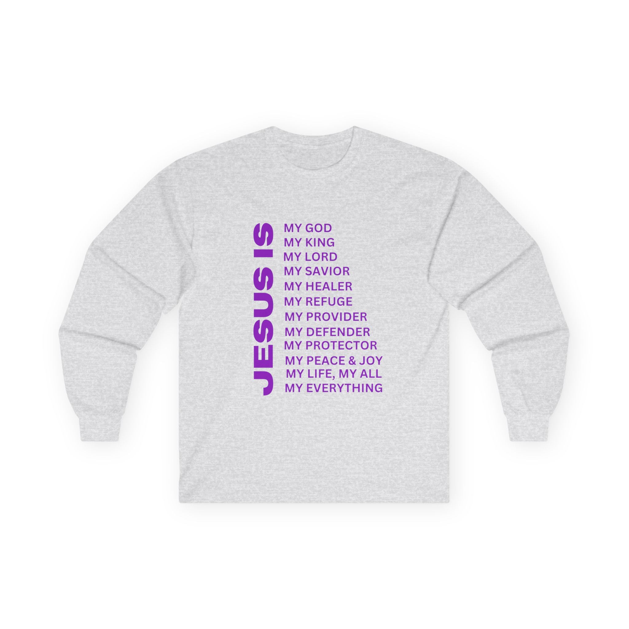 Christian JESUS IS Long Sleeve - Purple