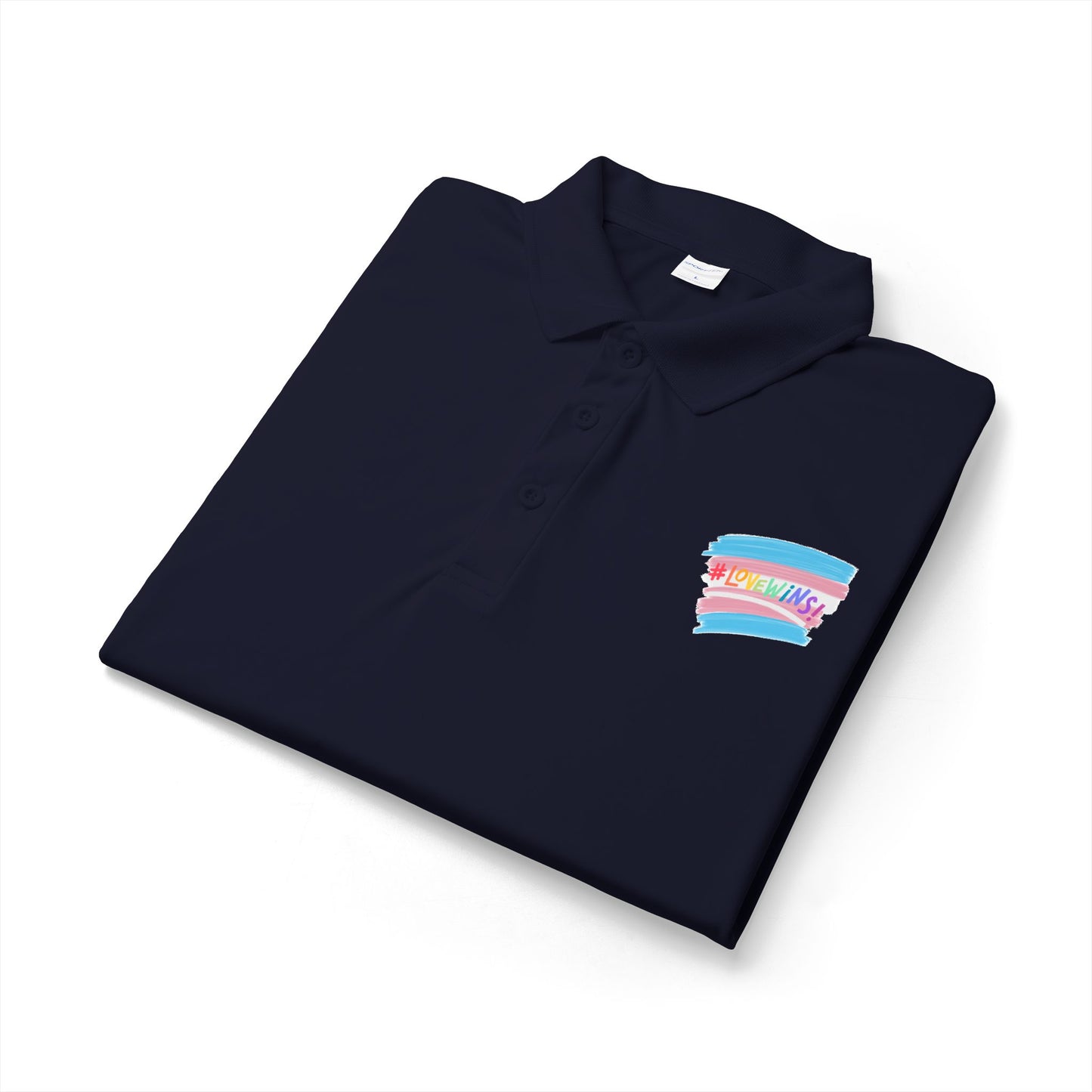 Trans Airbrush Love Wins Polo
