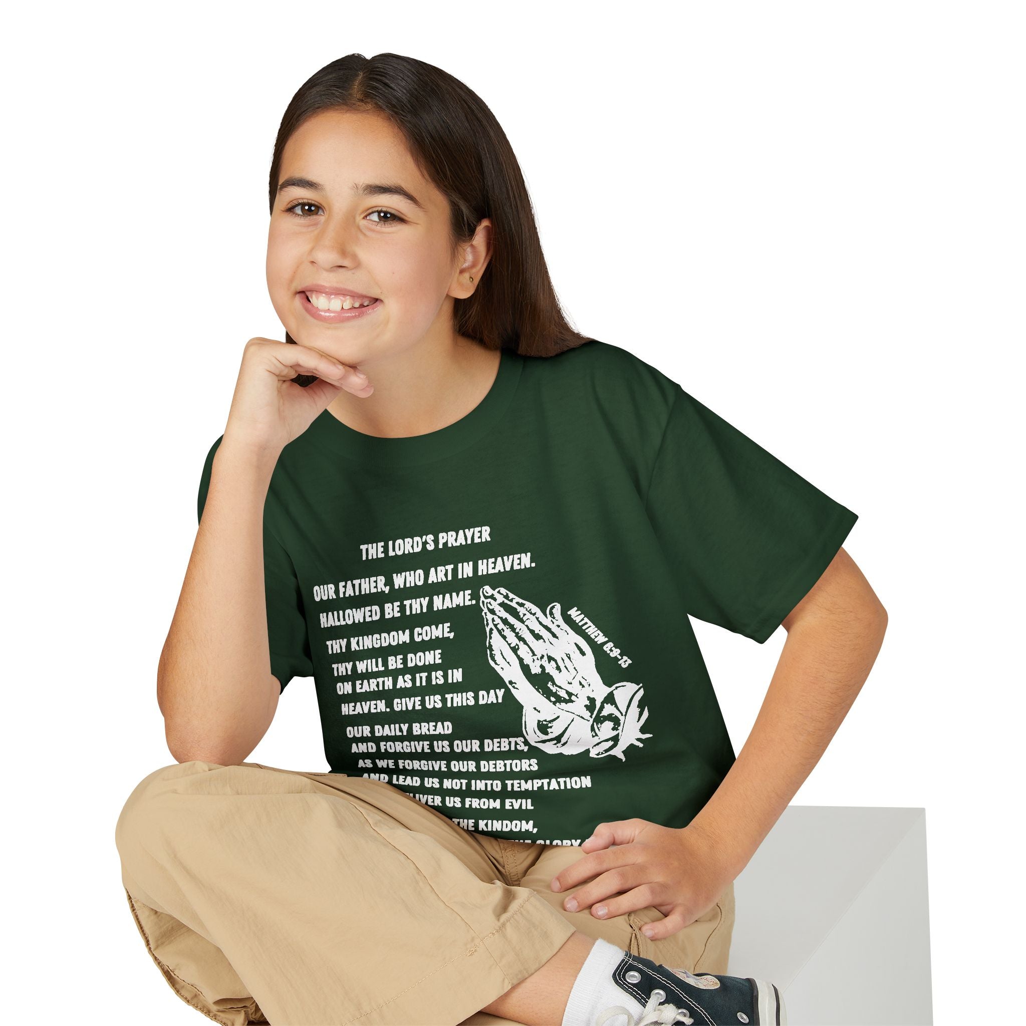 The Lord's Prayer Youth T-Shirt - White