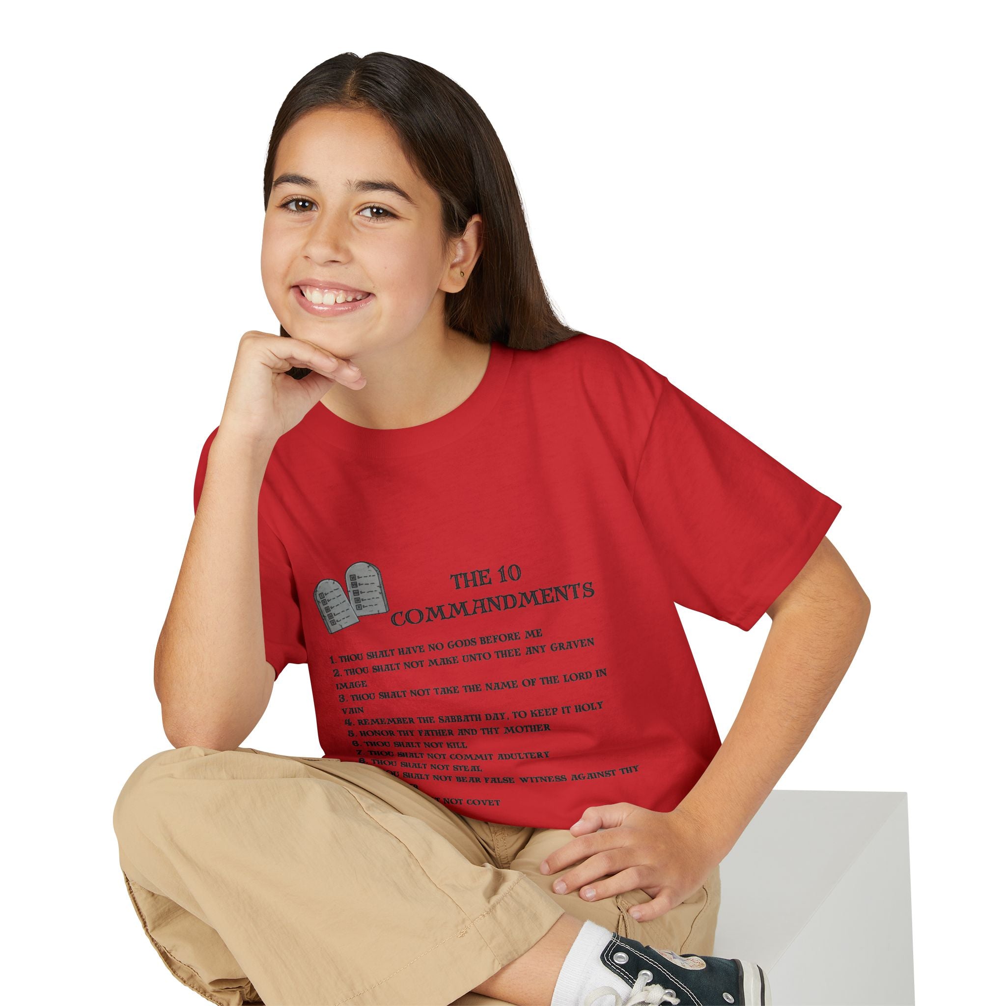 10 Commandments Youth T-shirt - Black