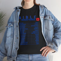 Bible Emergency Numbers Tee - Blue