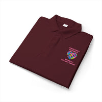 Breast Cancer Heart Ribbon Polo