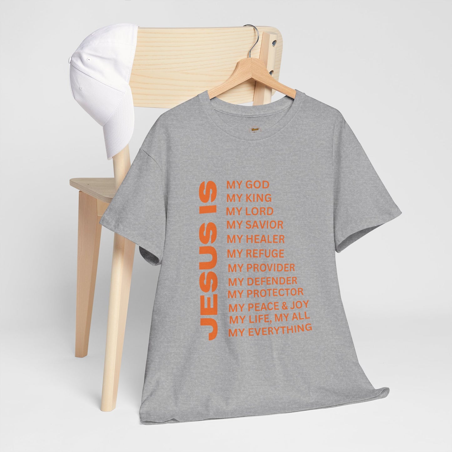 Christian JESUS IS T‑Shirt - Orange