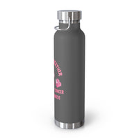 Breast Cancer Awareness "We Fight Together" Pink Ribbon 22oz Insulated Water Bottle