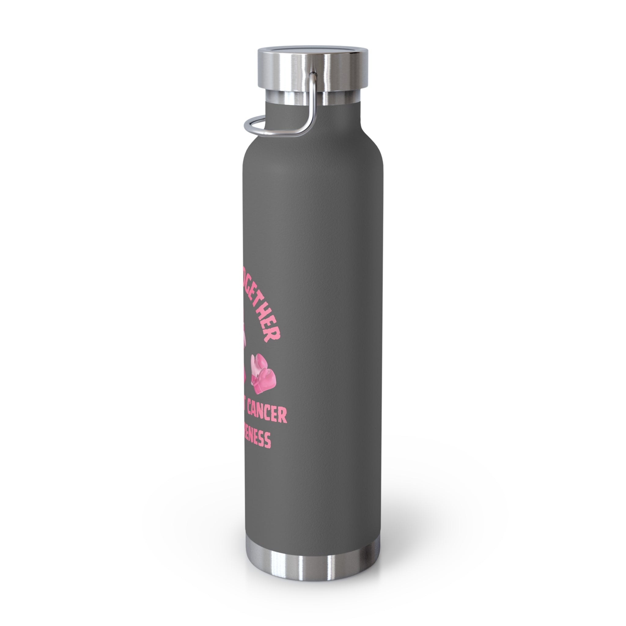 Breast Cancer Awareness "We Fight Together" Pink Ribbon 22oz Insulated Water Bottle