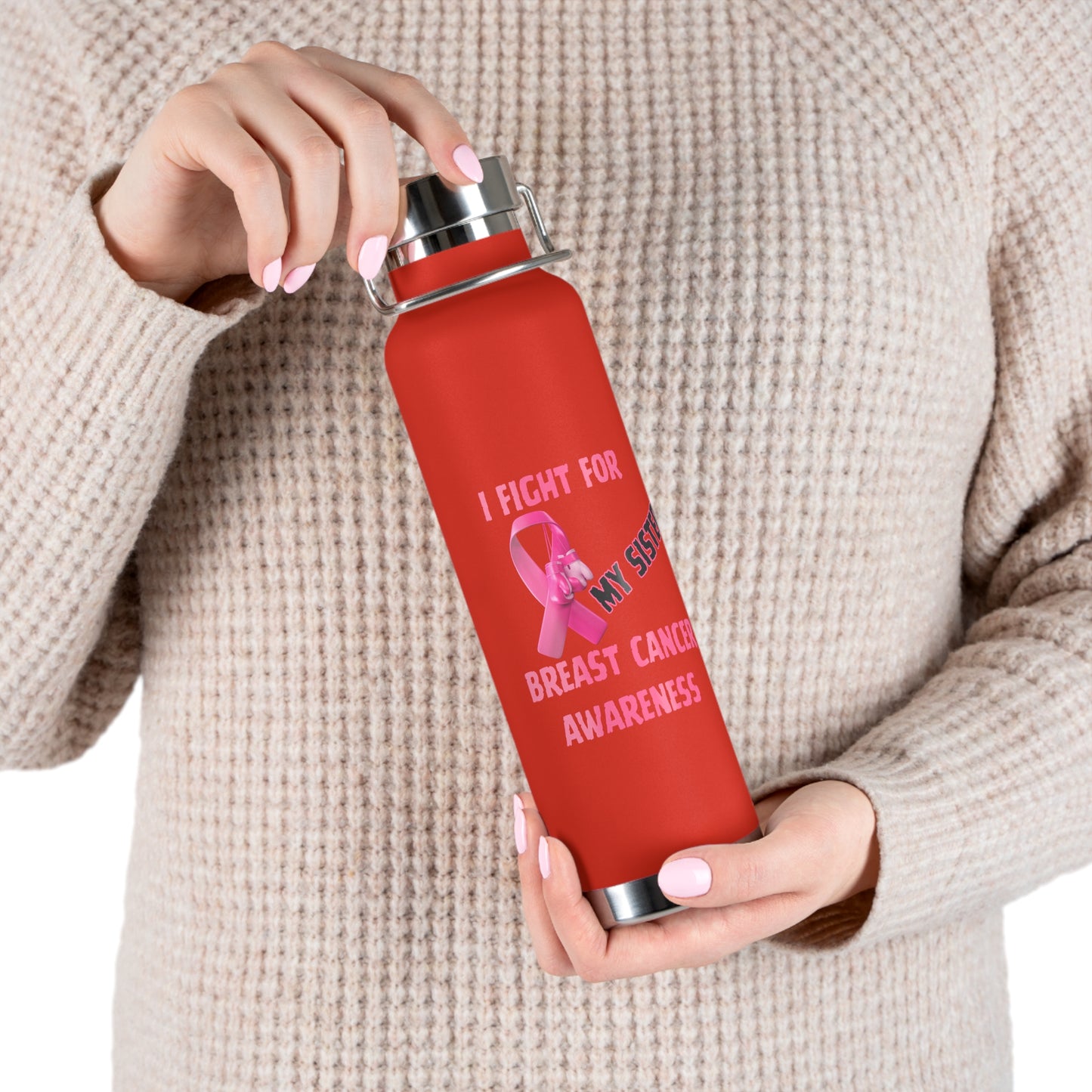 I Fight for My Sister 22oz Insulated Water Bottle