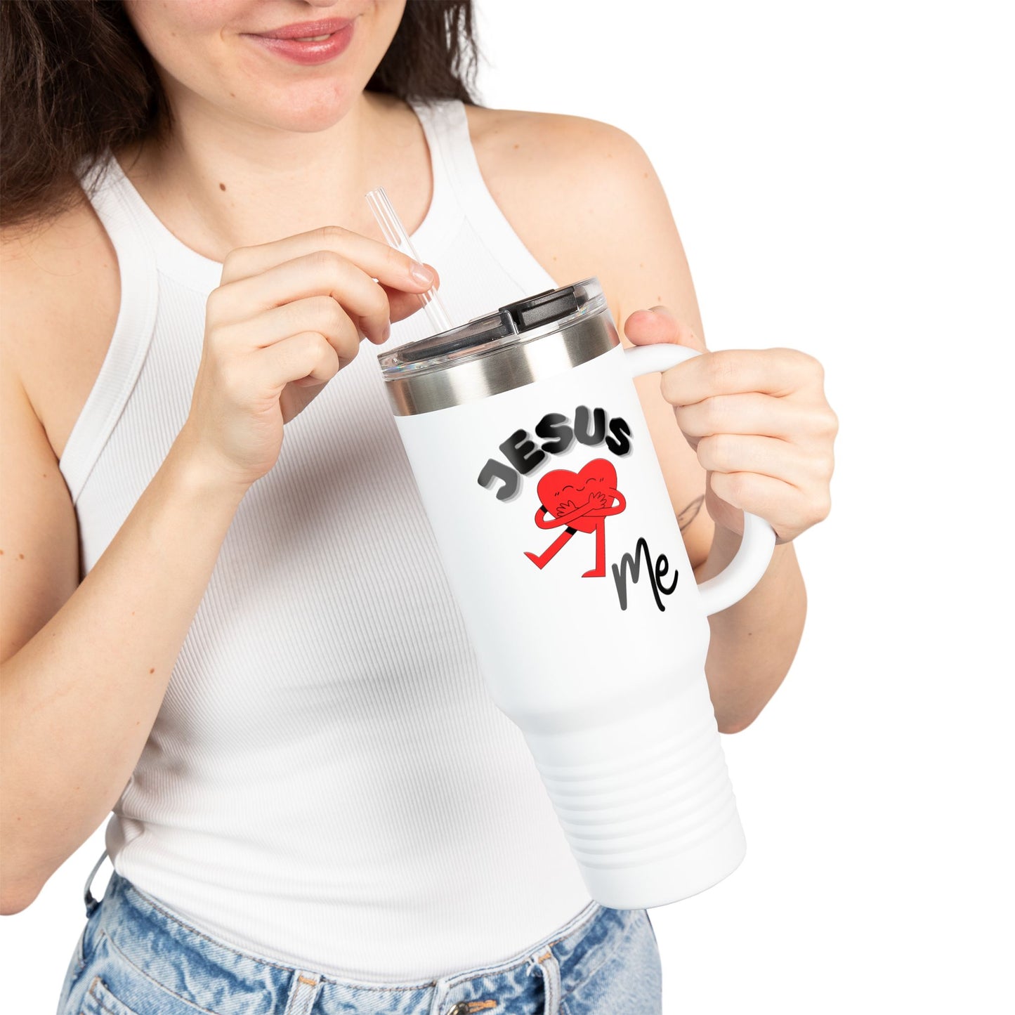 Jesus Loves Me Insulated Travel Mug, 40oz