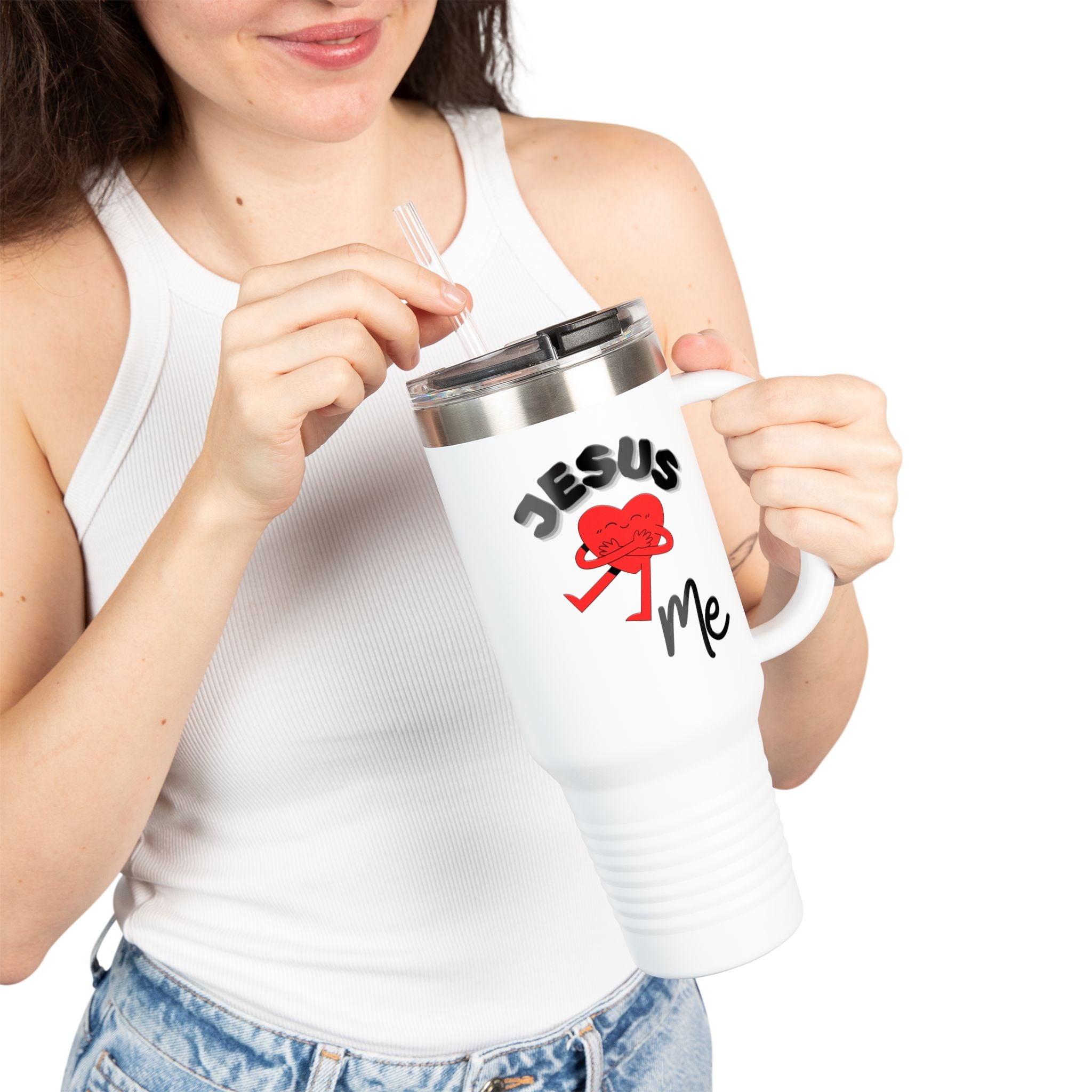 Jesus Loves Me Insulated Travel Mug, 40oz