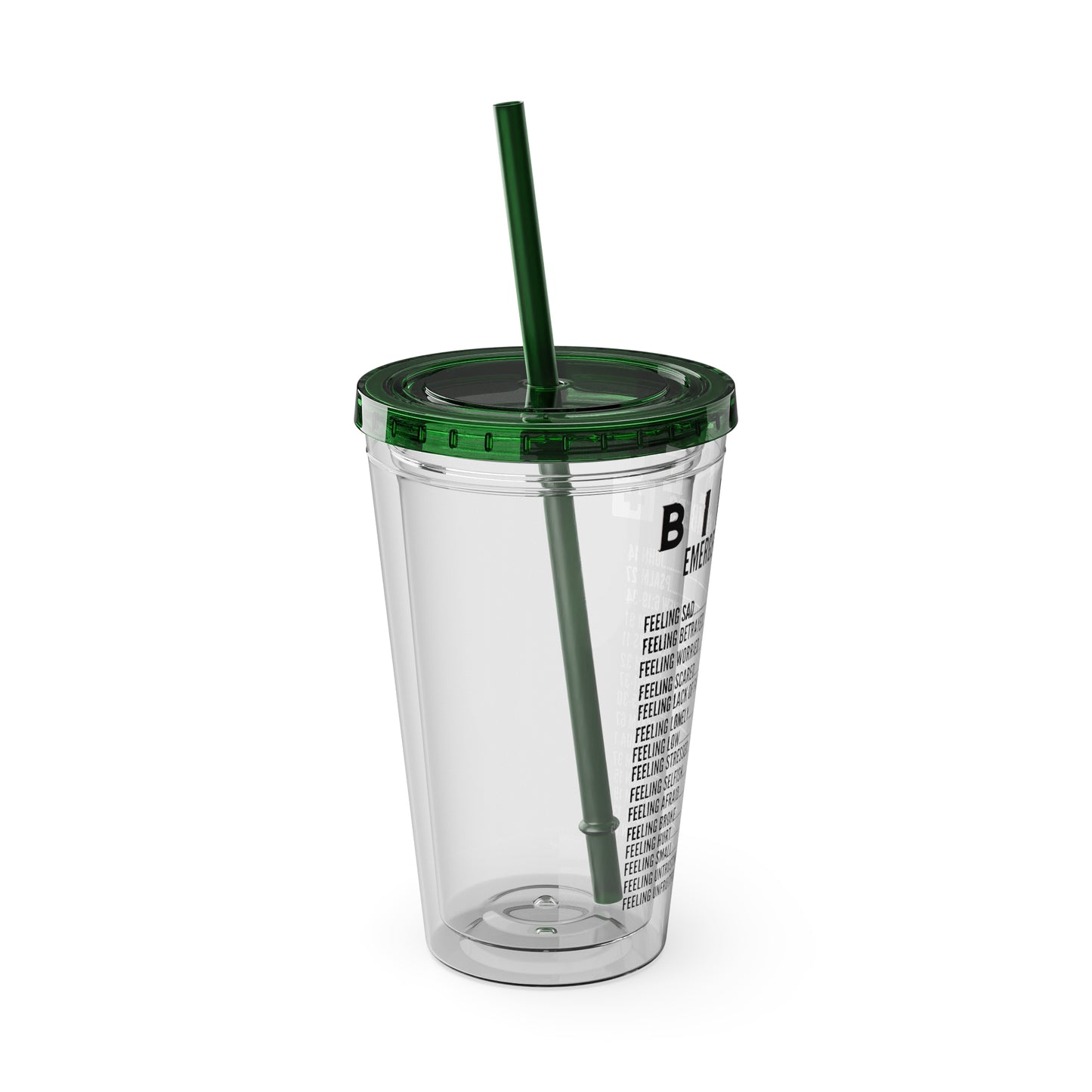 Bible Emergency Numbers 16oz Tumbler with Straw