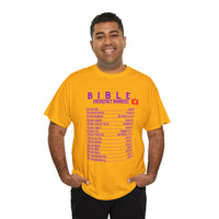 Bible Emergency Numbers Tee - Purple