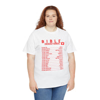 Bible Emergency Numbers Tee - Red