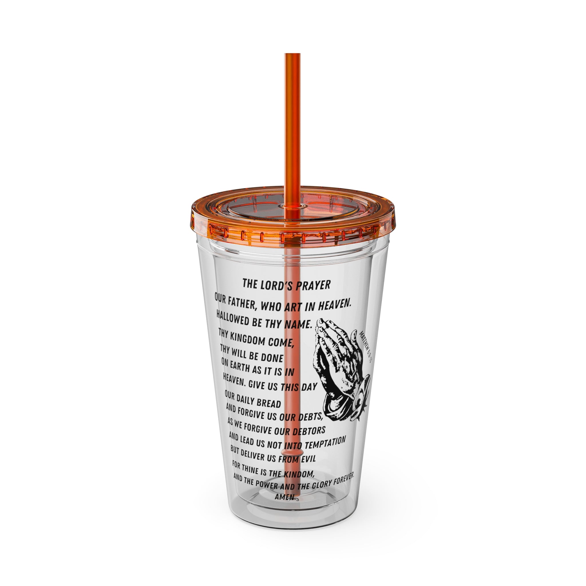 The Lord's Prayer 16oz Tumbler with Straw