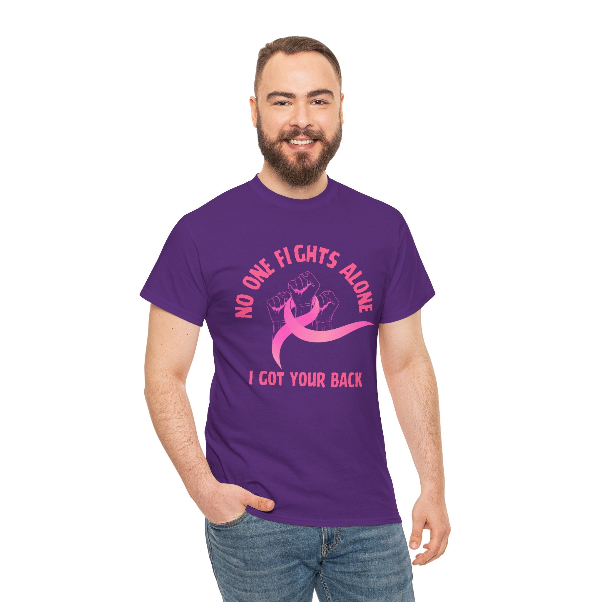 No One Fights Alone - I Got Your Back Pink Ribbon T-Shirt