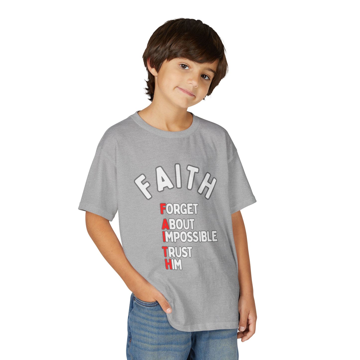 Forget About Impossible, Trust Him Youth Christian Tee