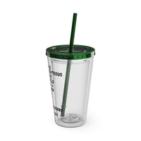 "The Righteous Are Bold as a Lion" 16oz Inspirational Tumbler with Straw
