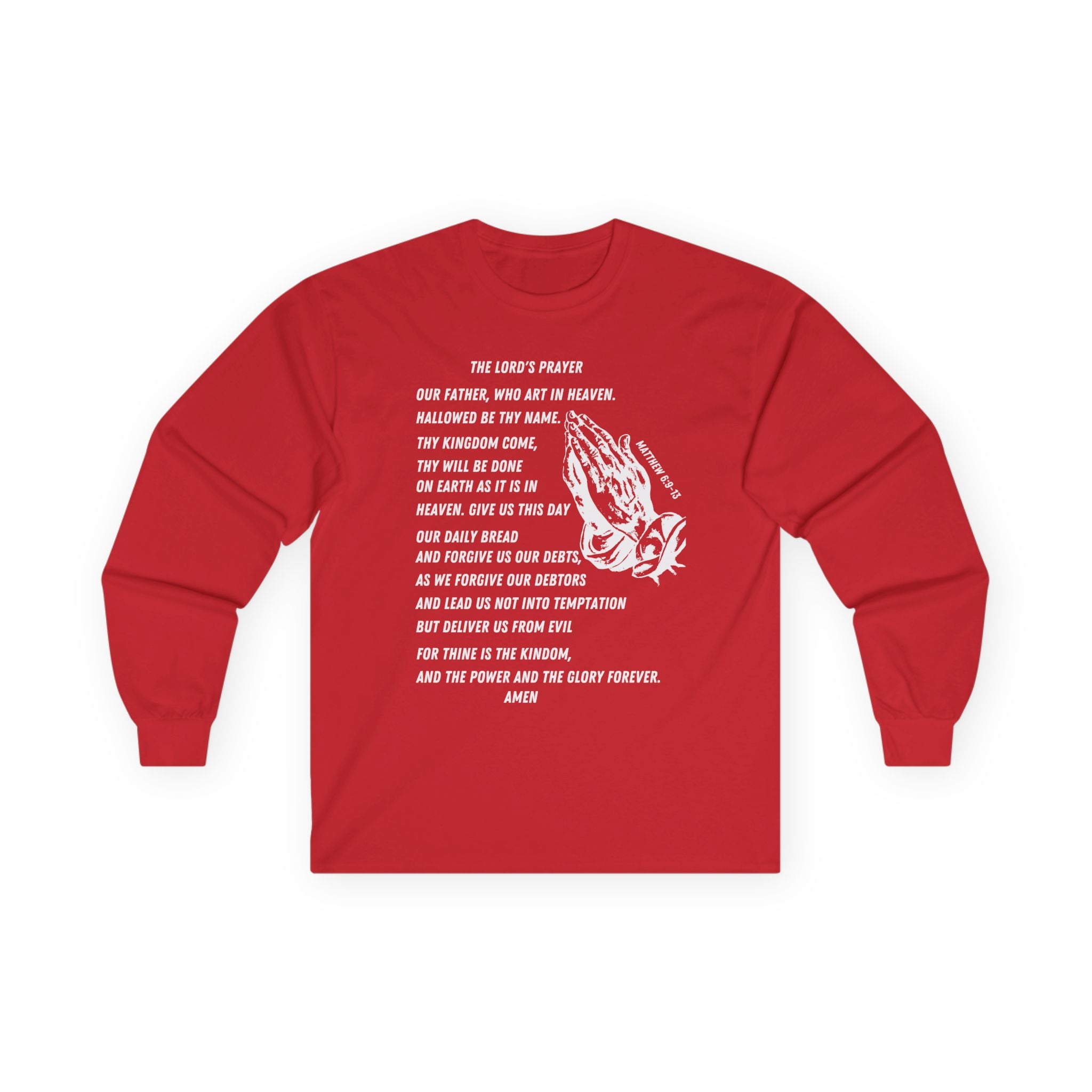 The Lord's Prayer Long Sleeve Tee- White