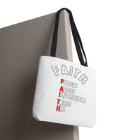 FAITH: Forget About Impossible, Trust Him Tote - White