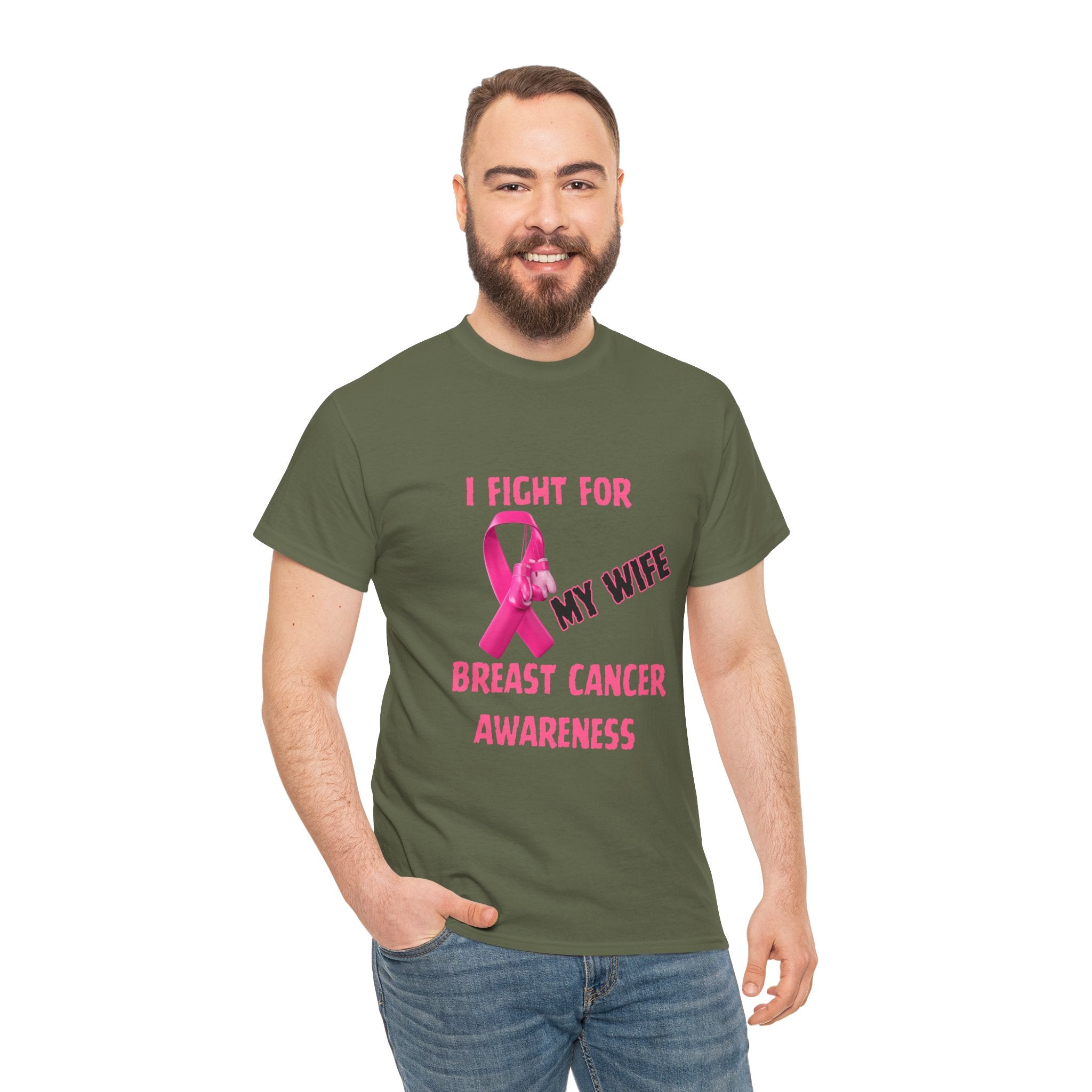 I Fight for My Wife Pink Ribbon T-Shirt