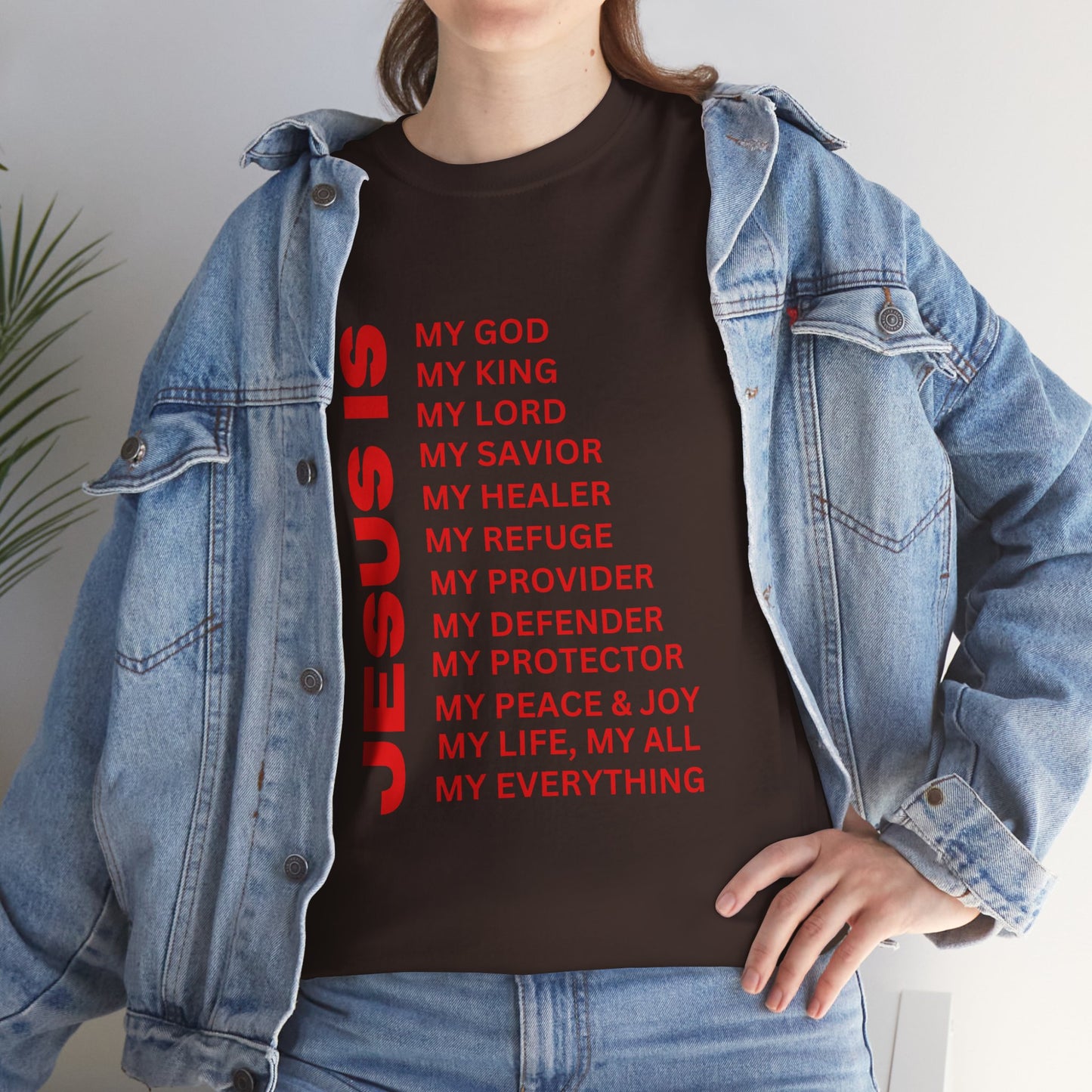 Christian JESUS IS T-Shirt - Red