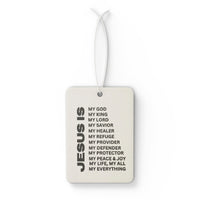 Christian 'Jesus Is' Car Air Freshener – Inspirational Scent