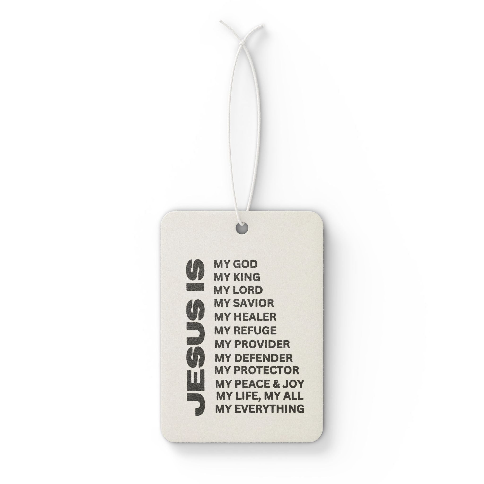 Christian 'Jesus Is' Car Air Freshener – Inspirational Scent