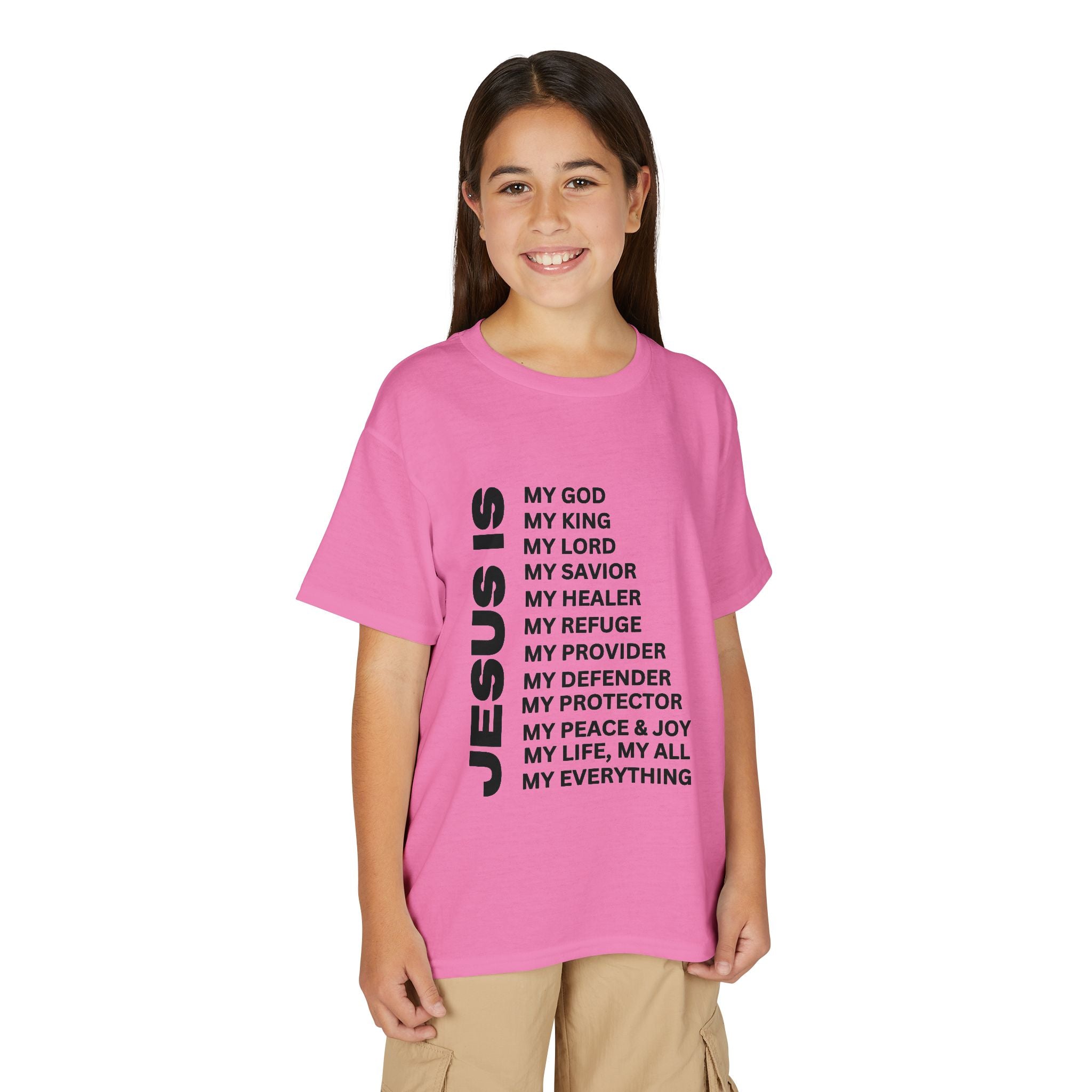 Christian JESUS IS Youth Short Sleeve - Black