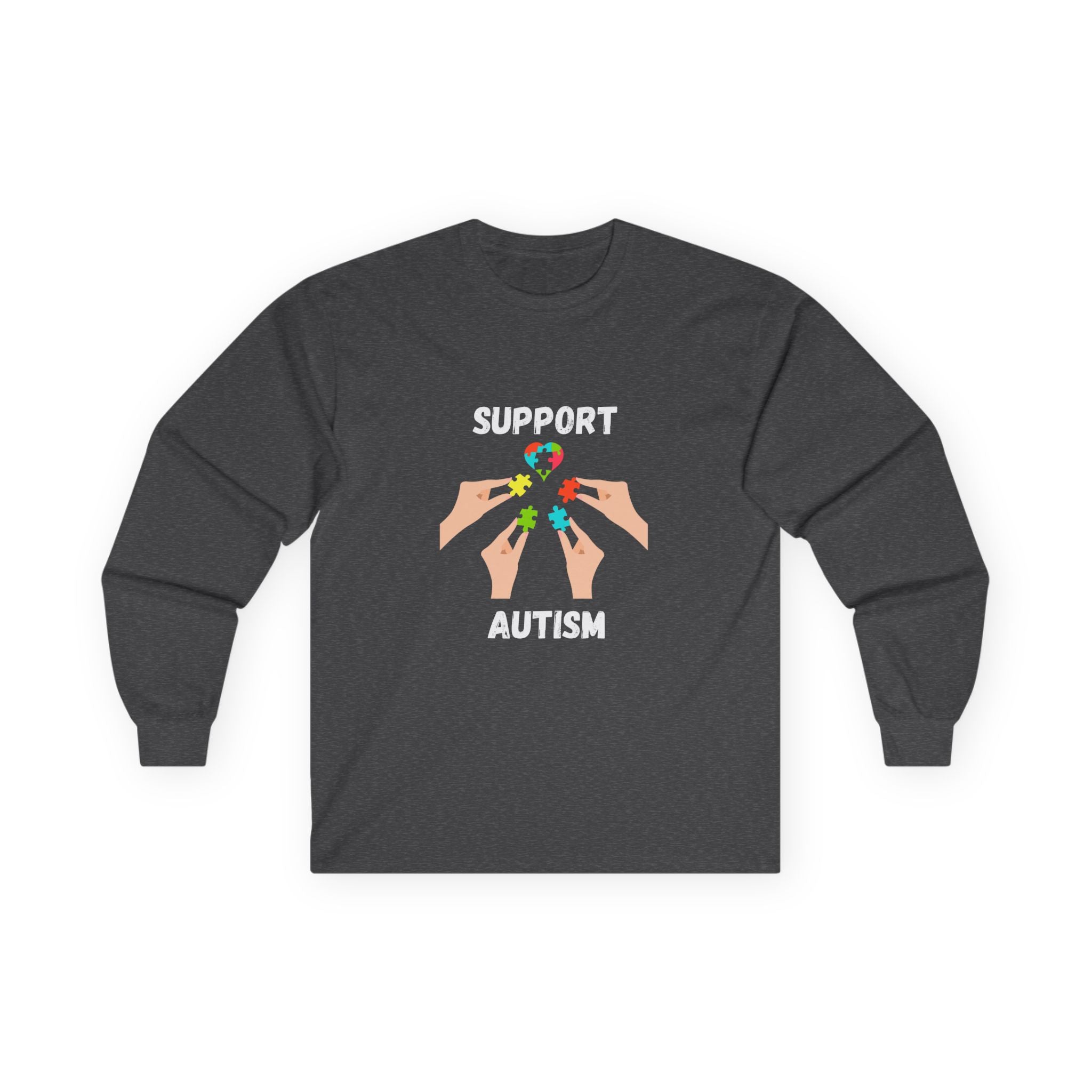 Puzzle Piece Hands Awareness Shirt - White