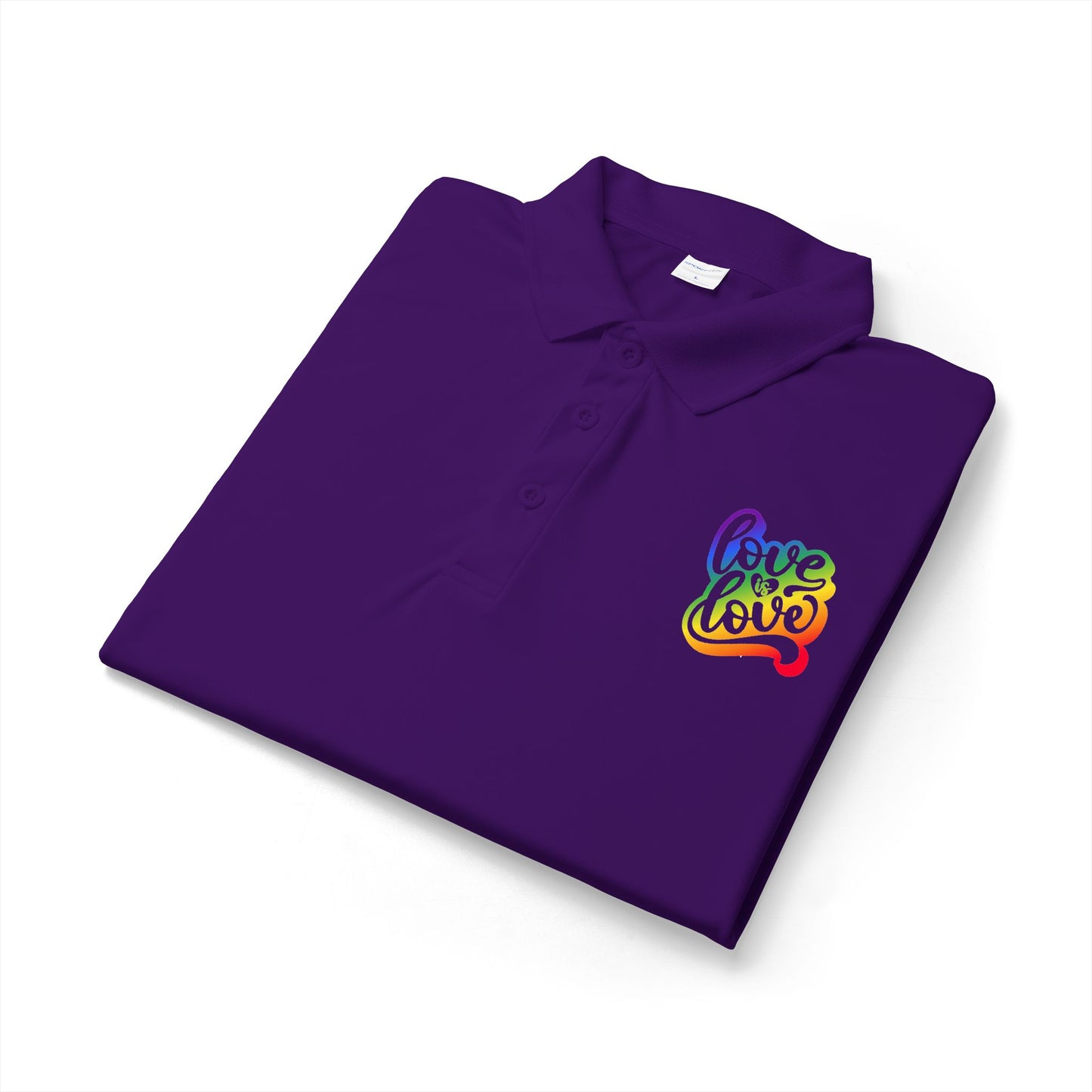 Rainbow "Love Love" Polo Shirt