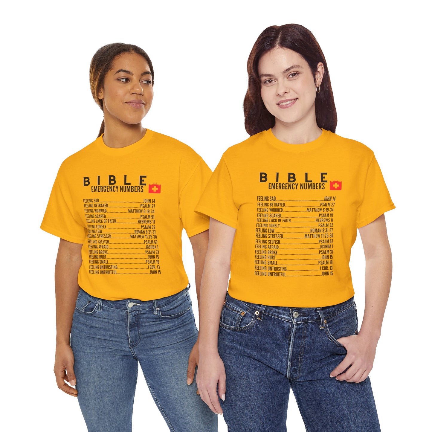 Bible Emergency Numbers Tee - Black