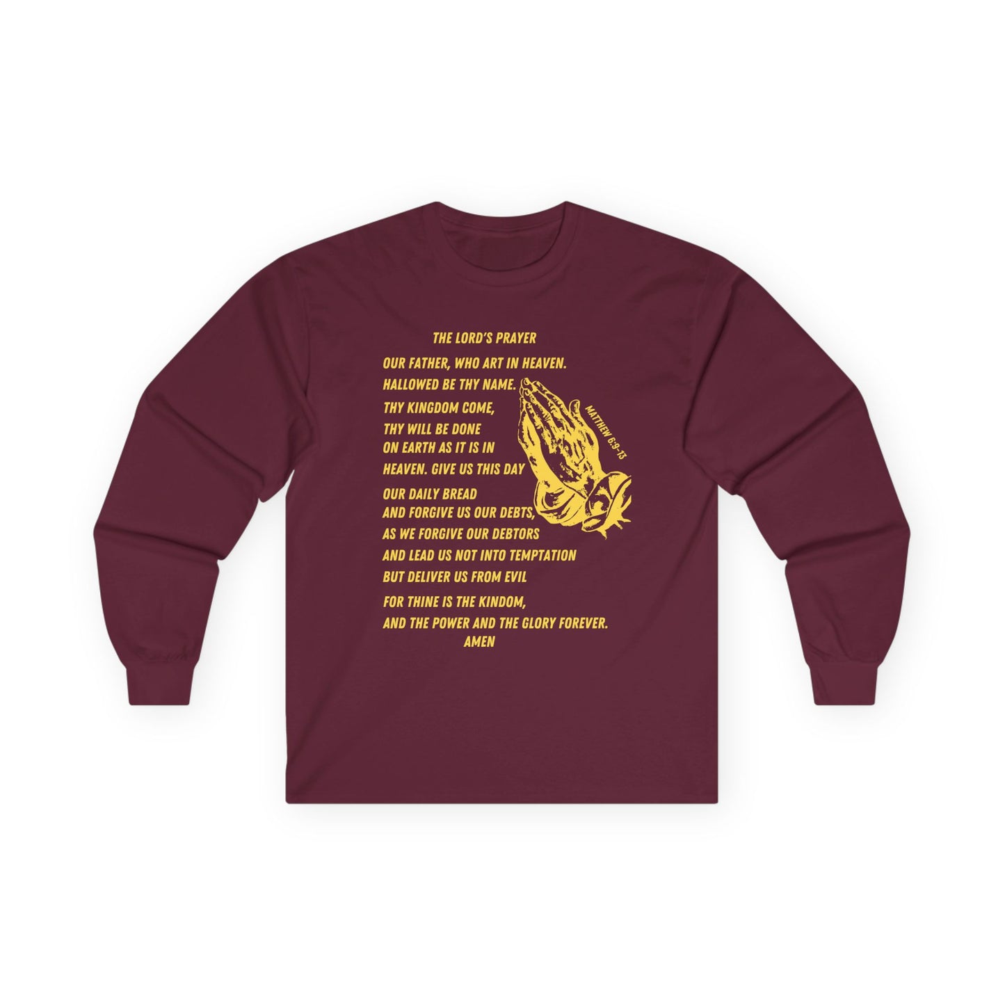 The Lord's Prayer Long Sleeve Tee - Gold