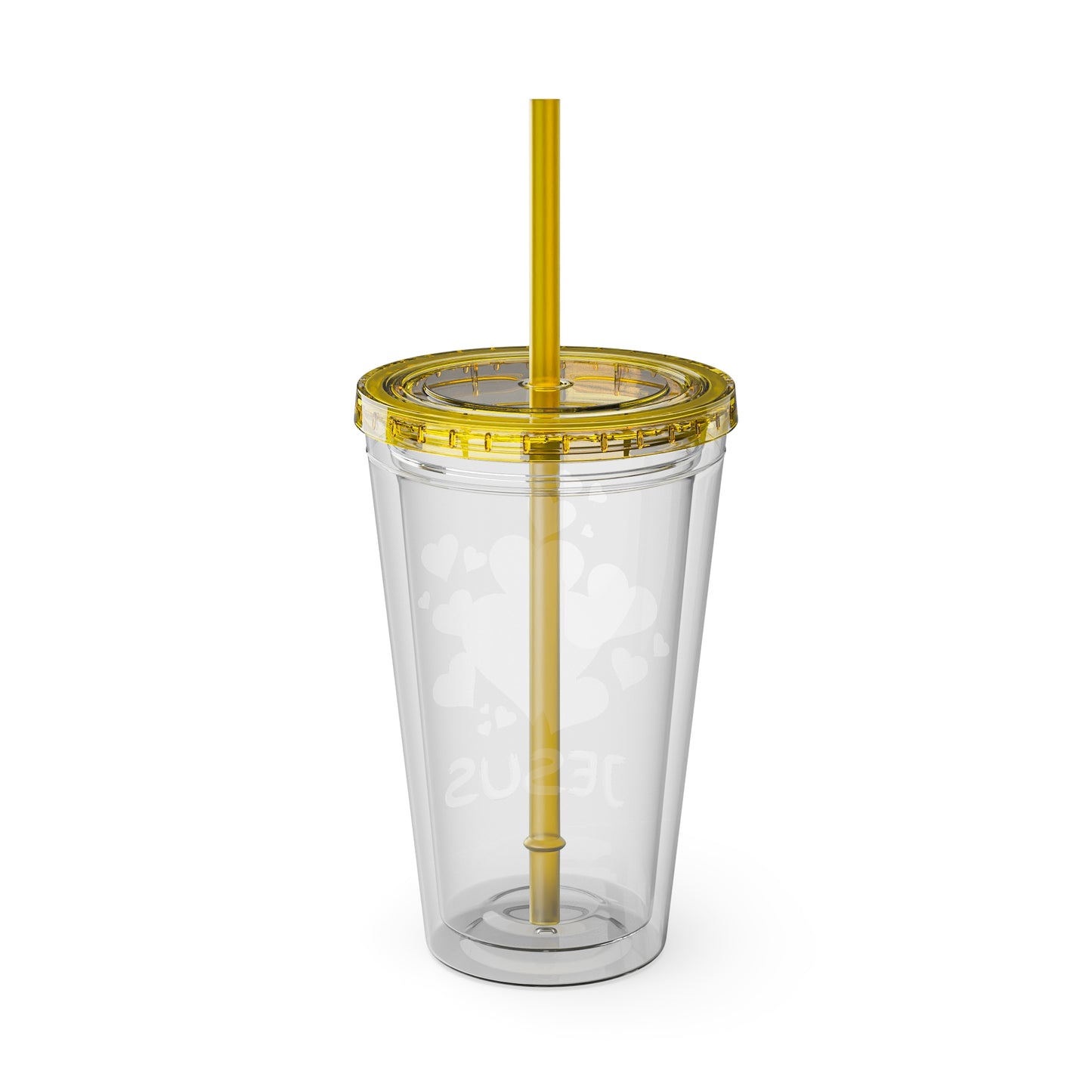 Jesus Heart Love 16oz Tumbler with Straw