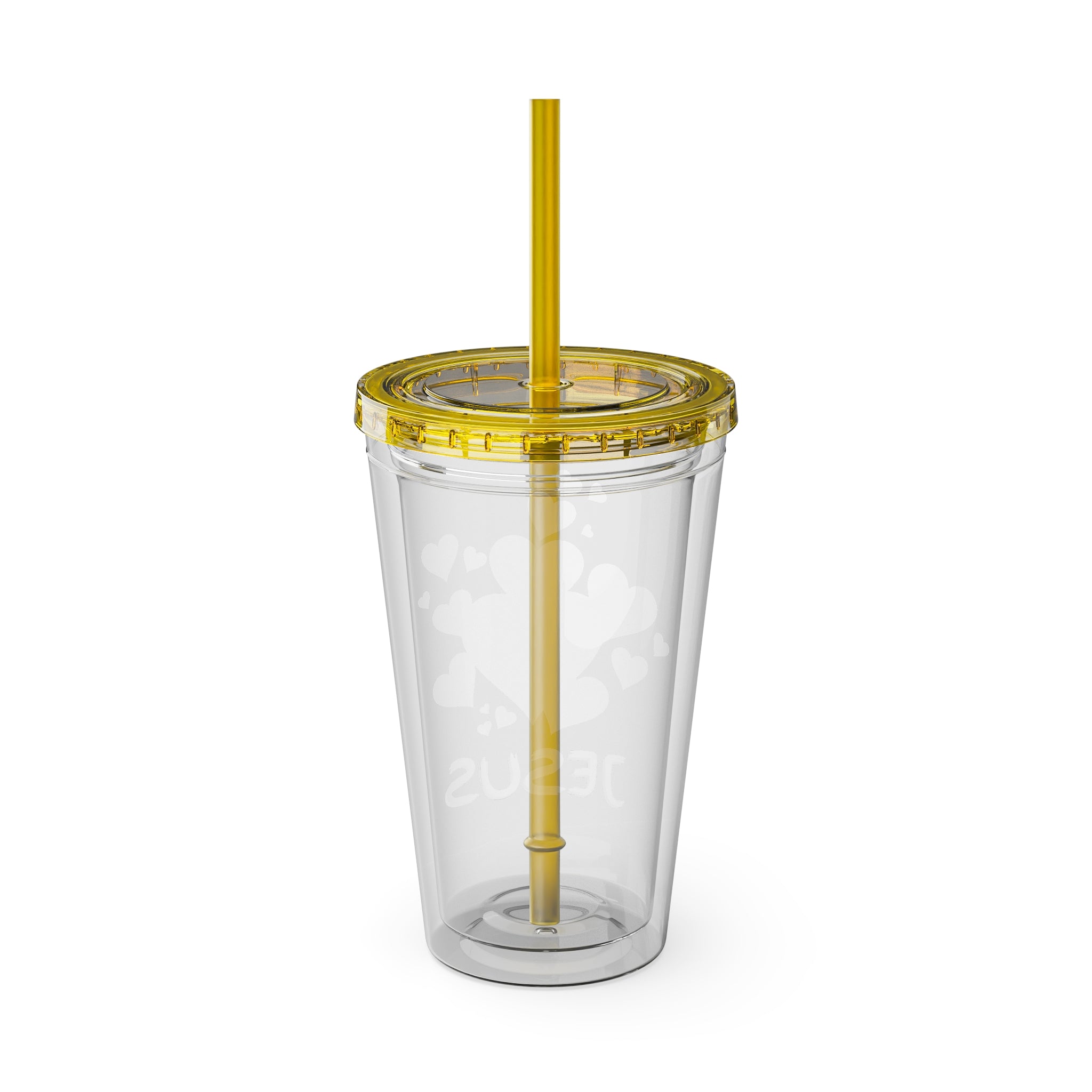 Jesus Heart Love 16oz Tumbler with Straw