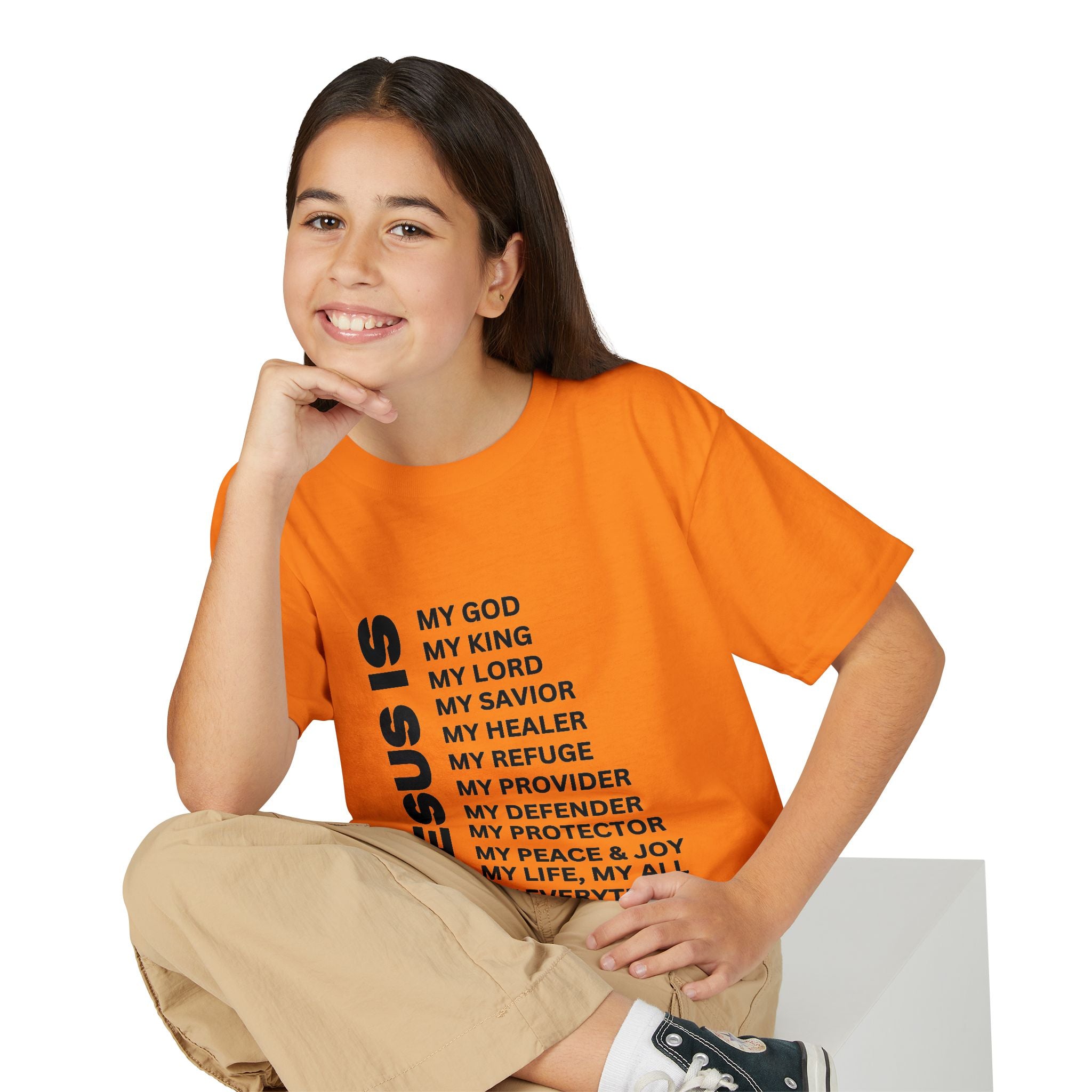 Christian JESUS IS Youth Short Sleeve - Black